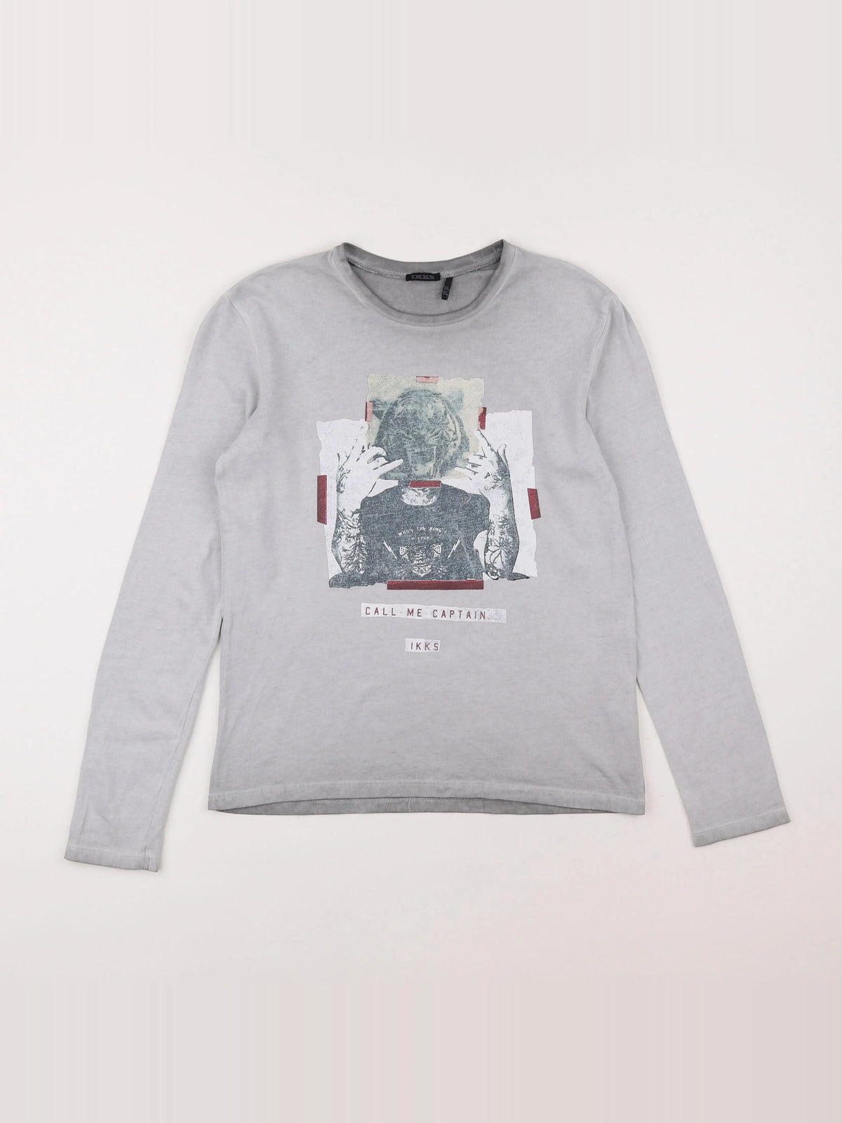 IKKS - tee-shirt gris - 12 ans