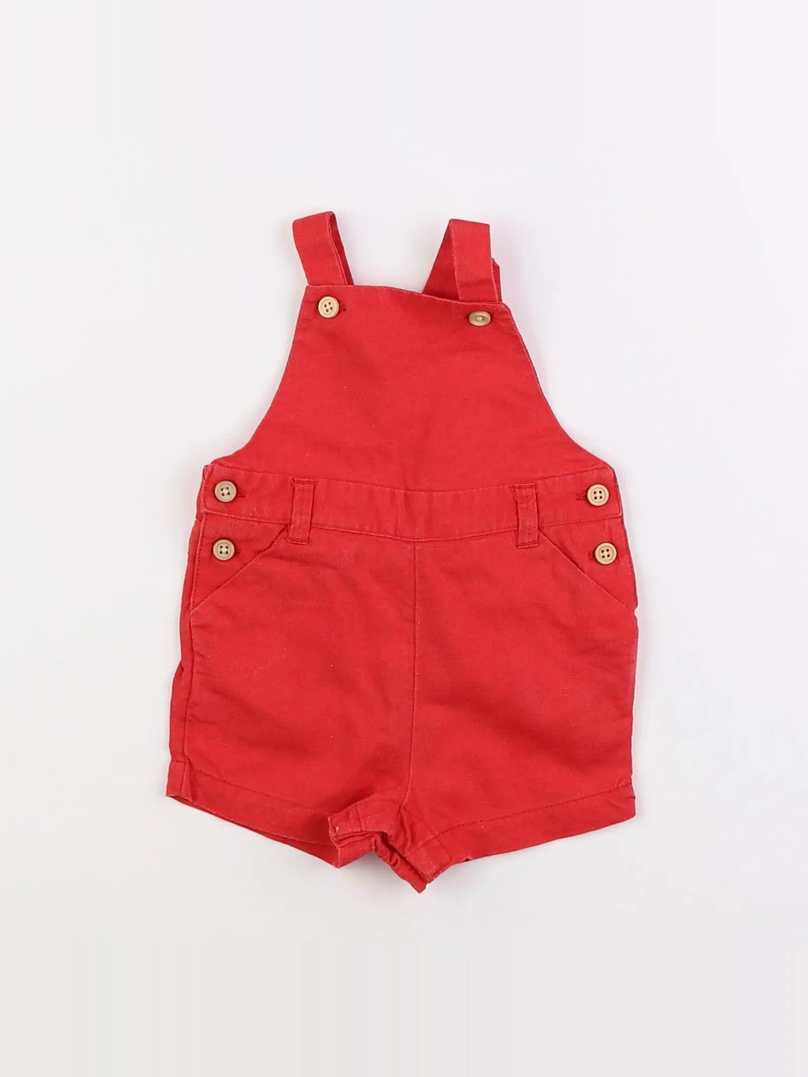 Cyrillus - salopette rouge - 3 mois