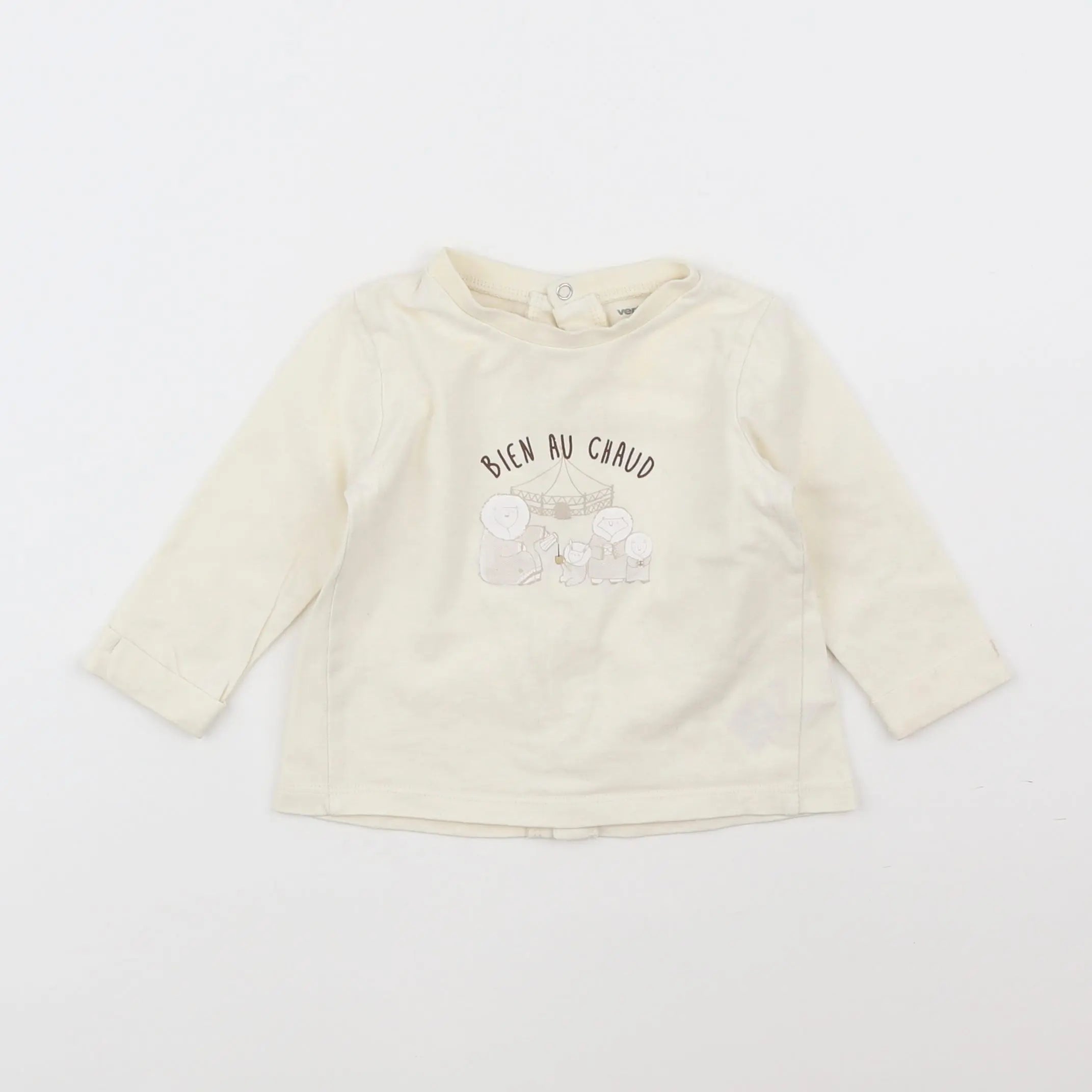 Vertbaudet - tee-shirt jaune - 6 mois