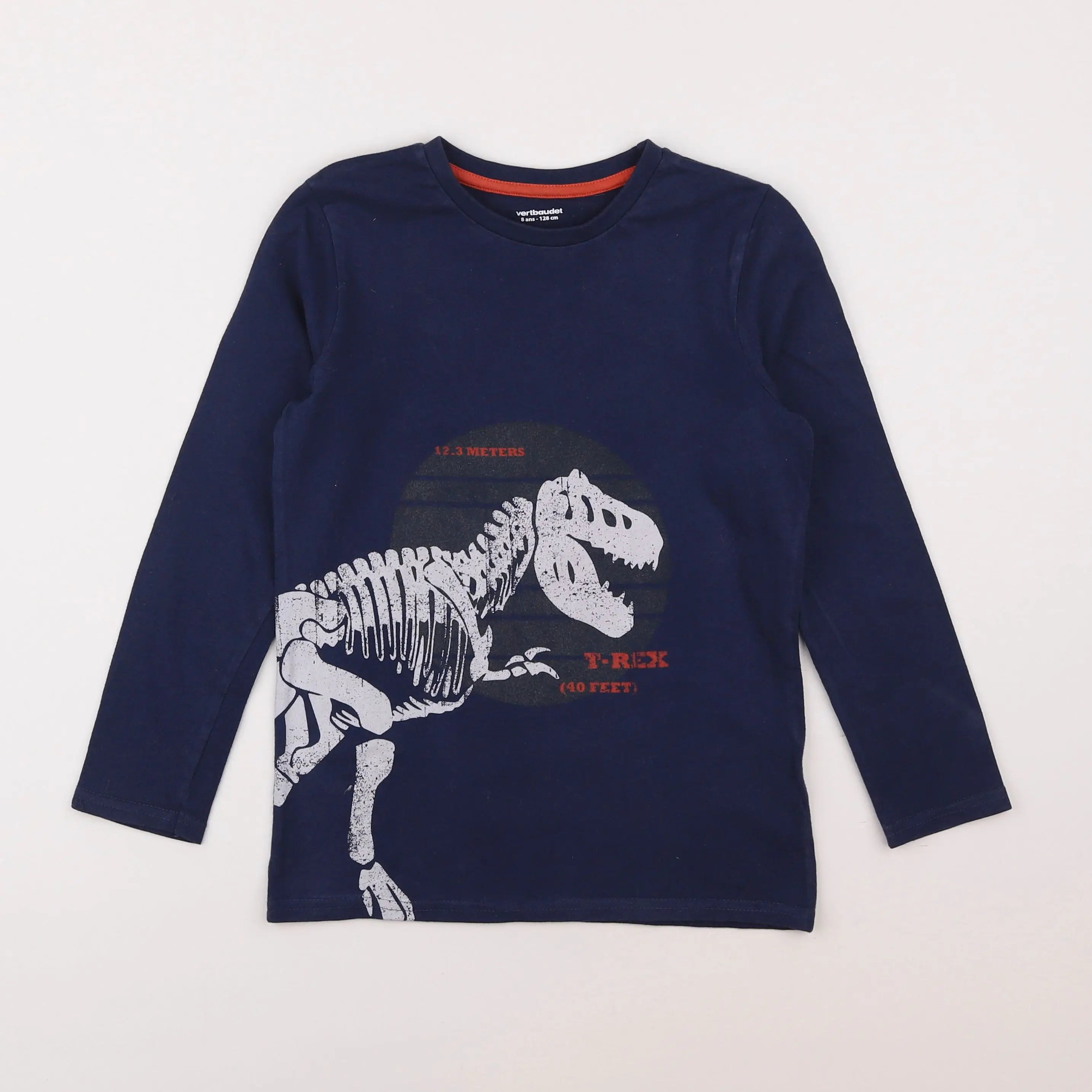Vertbaudet - tee-shirt bleu - 8 ans