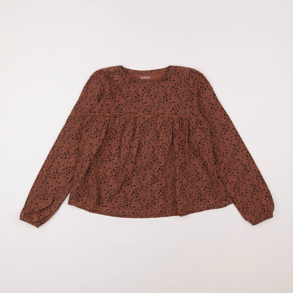 Vertbaudet - tee-shirt marron - 10 ans