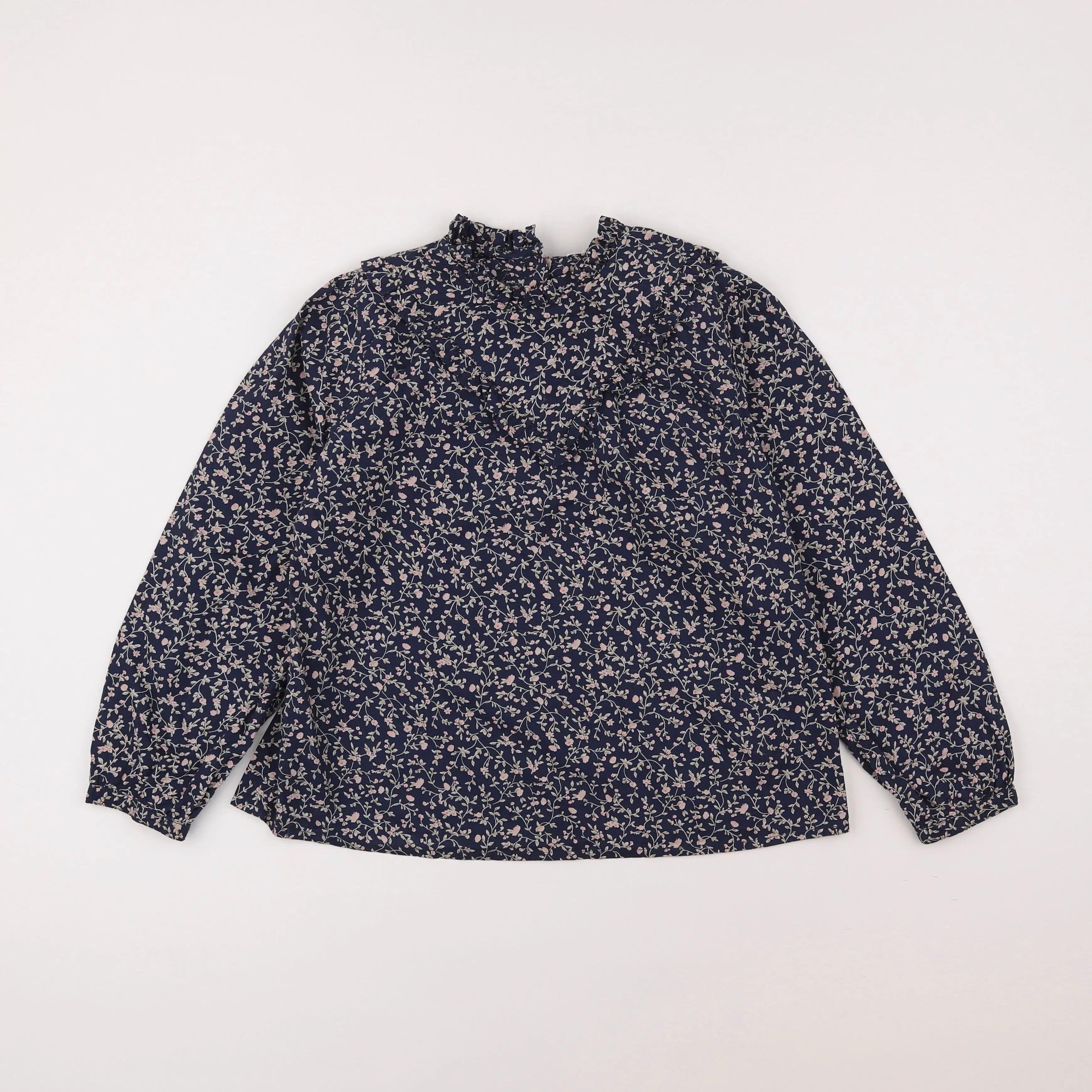 Vertbaudet - blouse beige, bleu - 10 ans