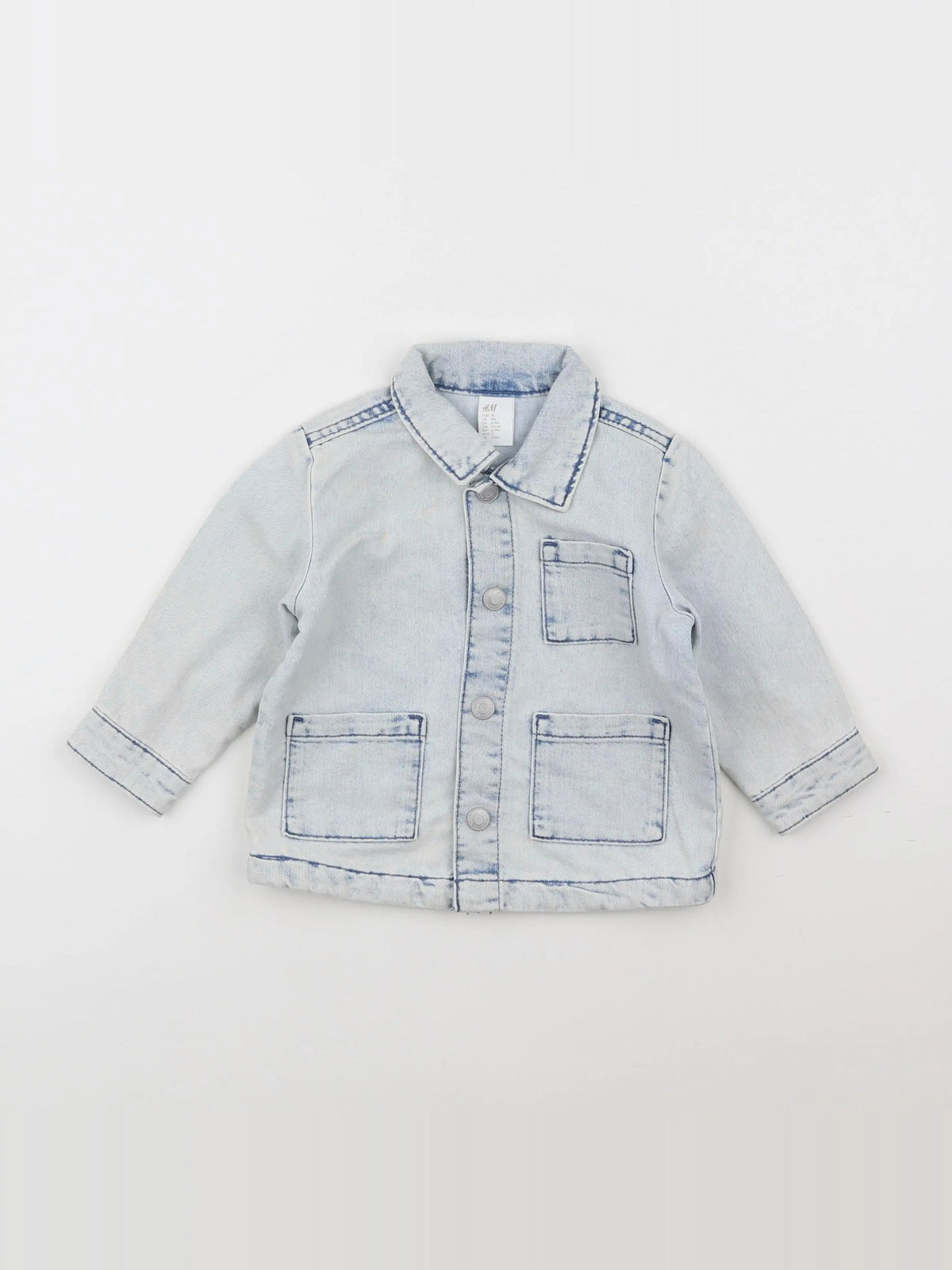 H&M - veste bleu - 6/9 mois