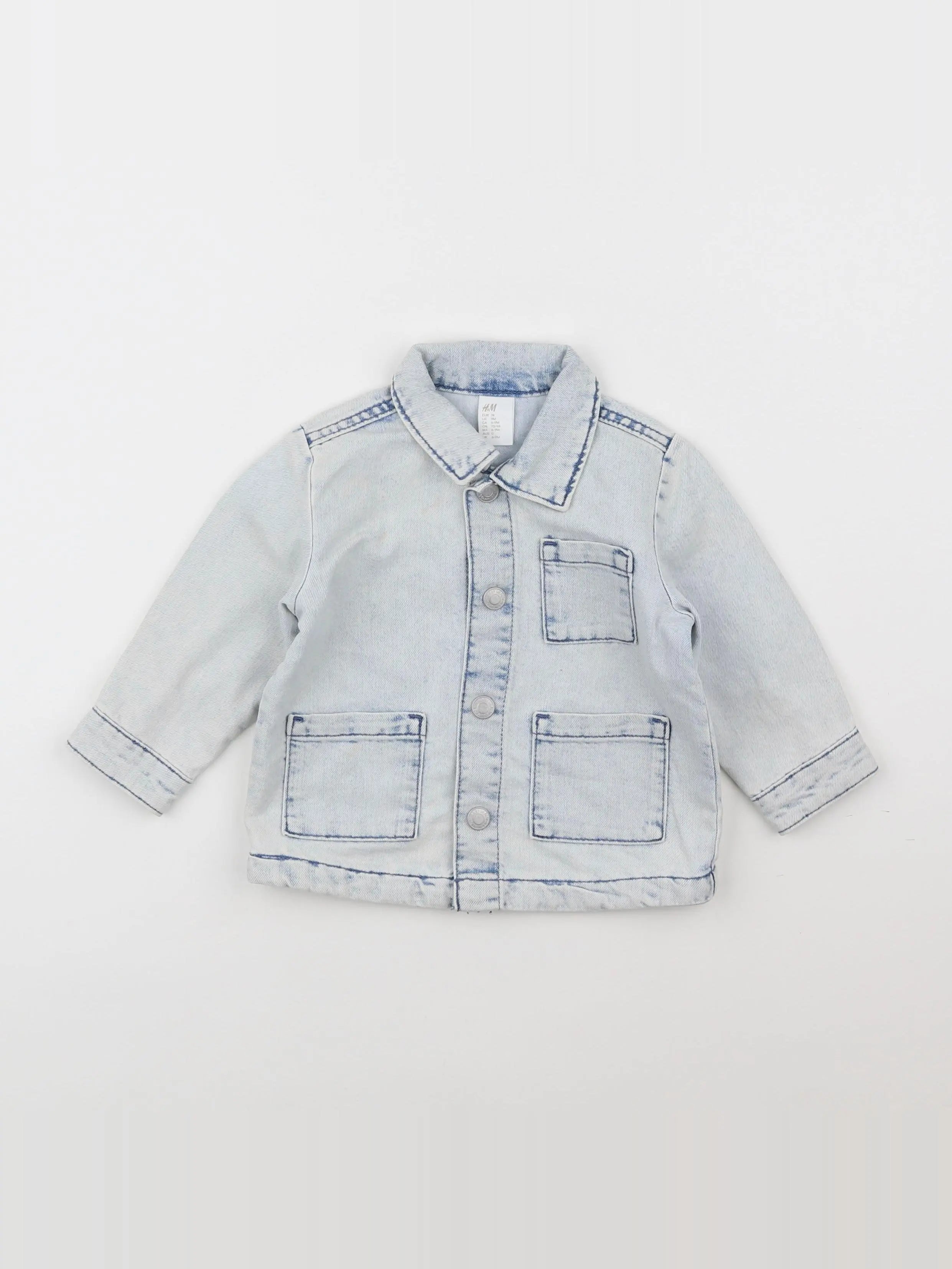 H&M - veste bleu - 6/9 mois