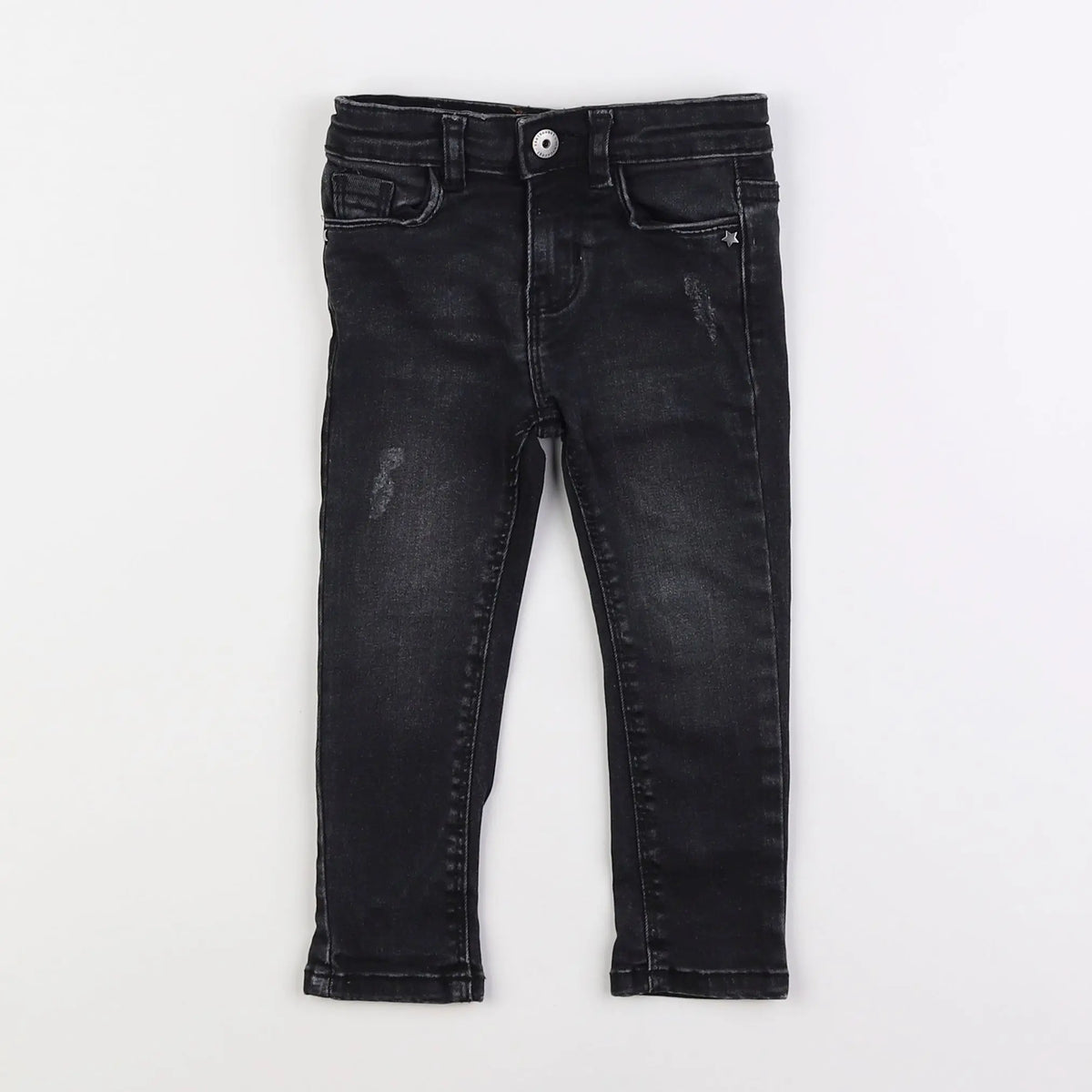 Vertbaudet - jean gris, noir - 2 ans