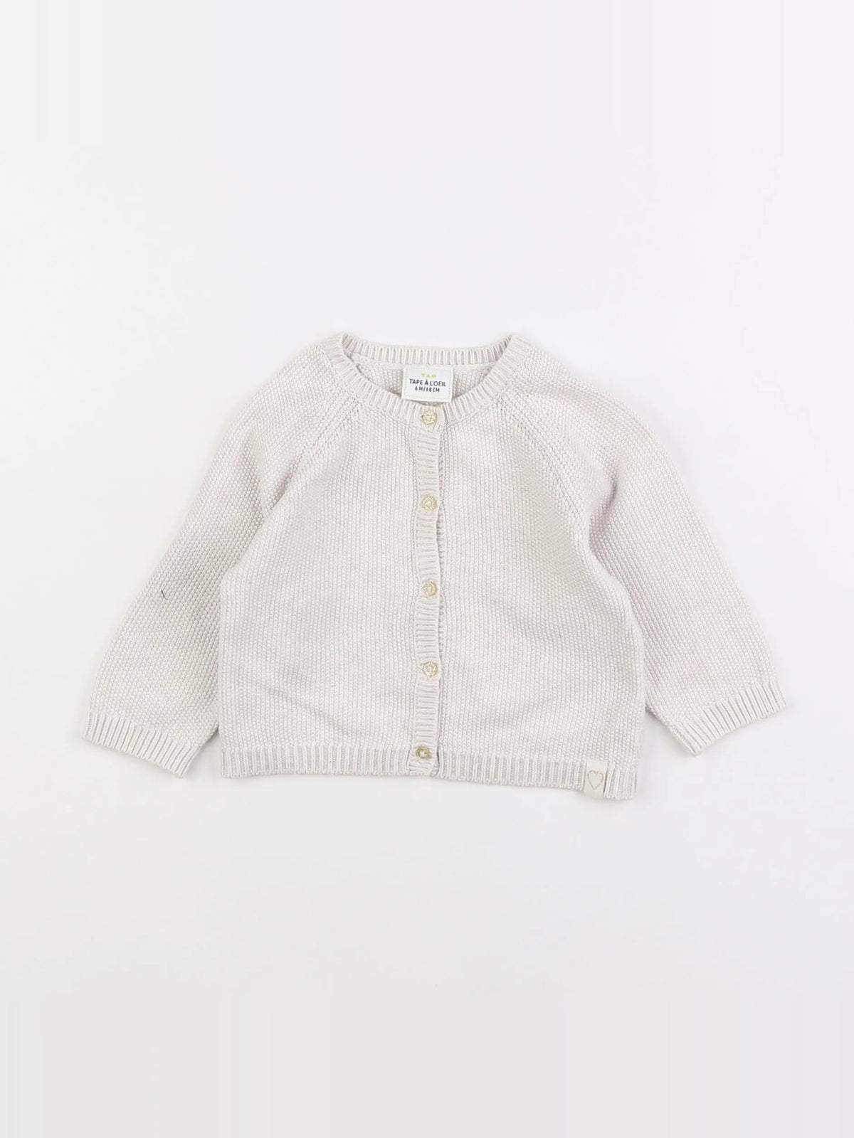 Tape à l'oeil - gilet blanc - 6 mois