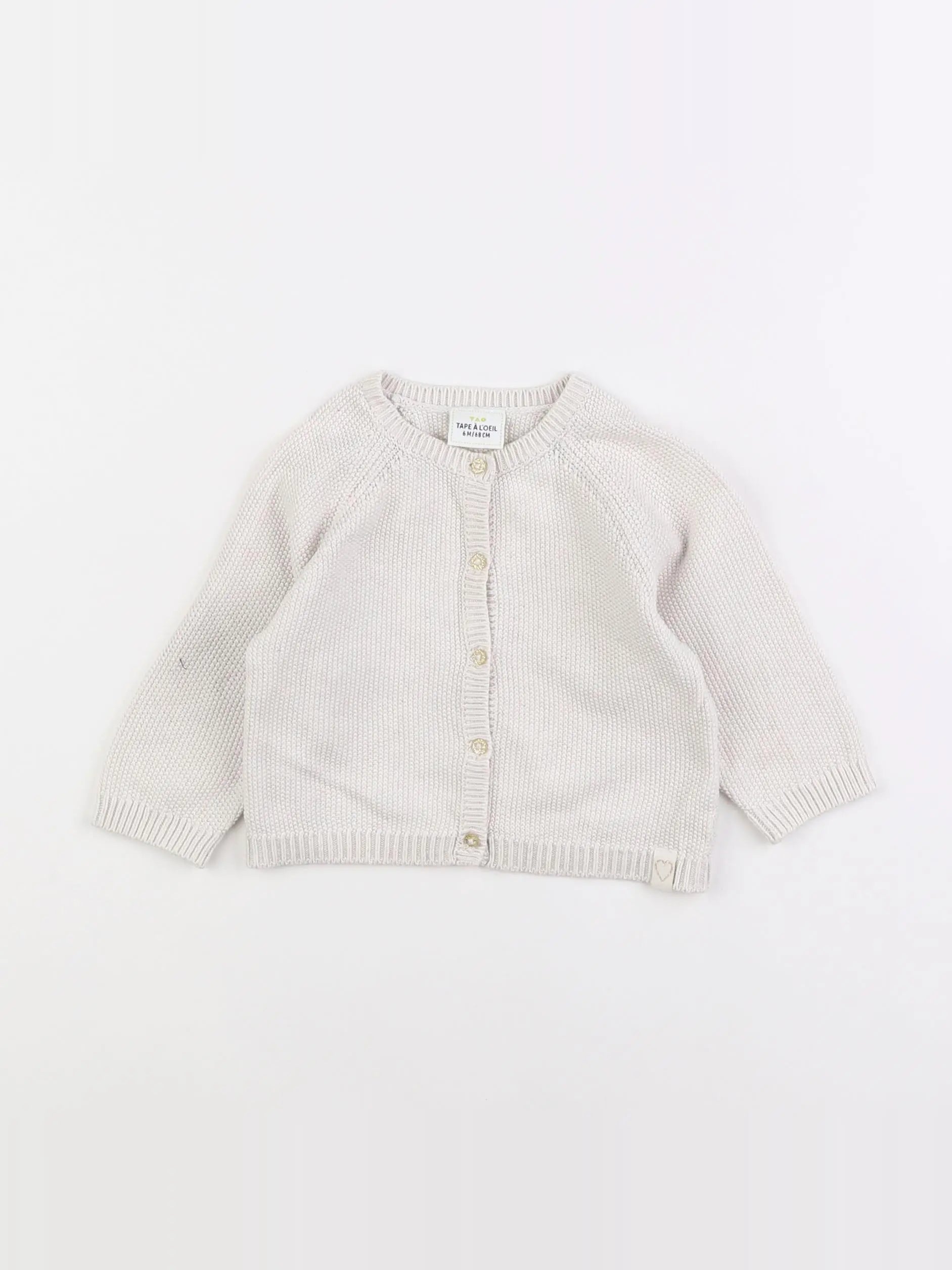 Tape à l'oeil - gilet blanc - 6 mois