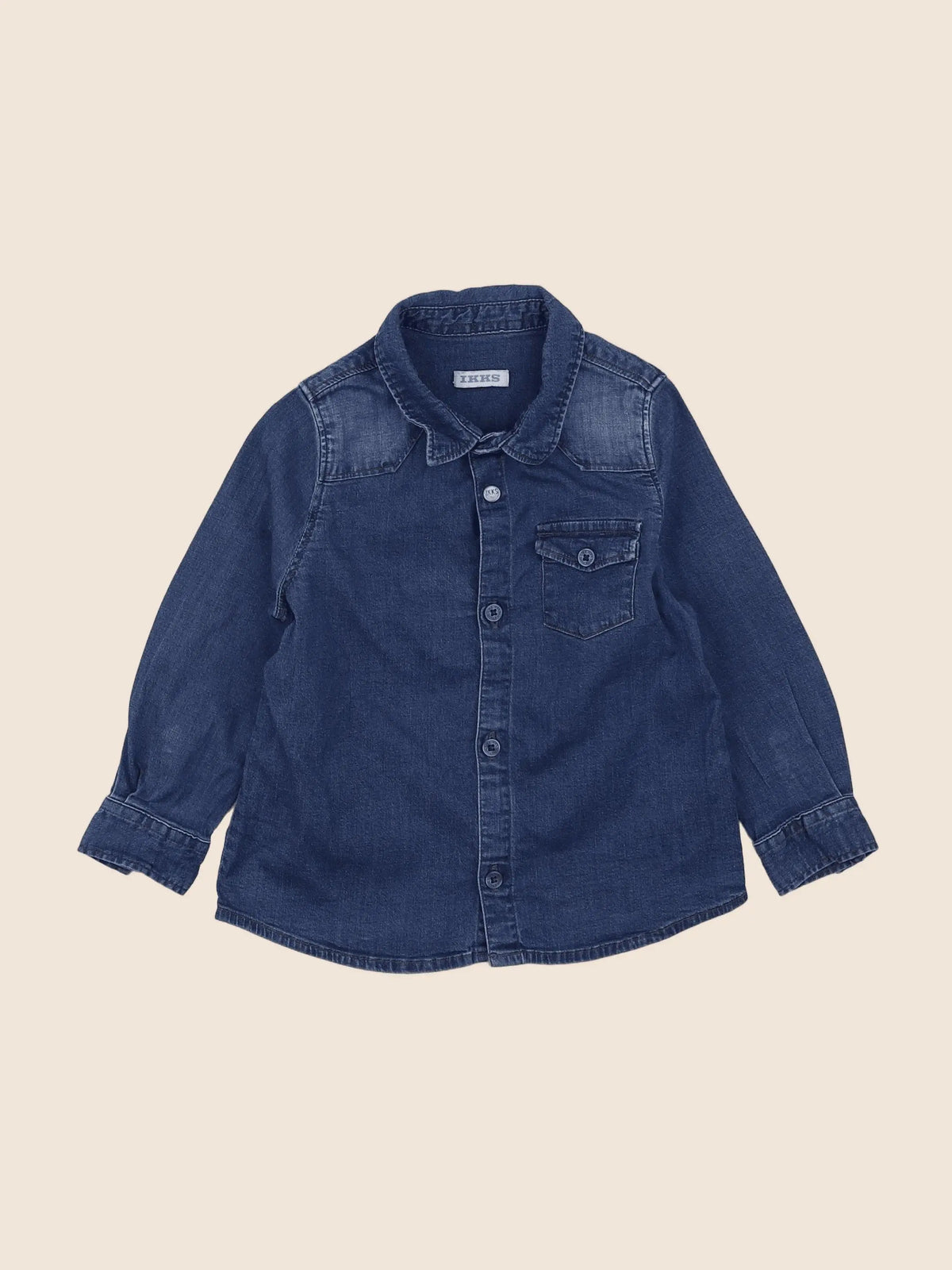 IKKS - chemise imprimé au dos bleu - 18 mois