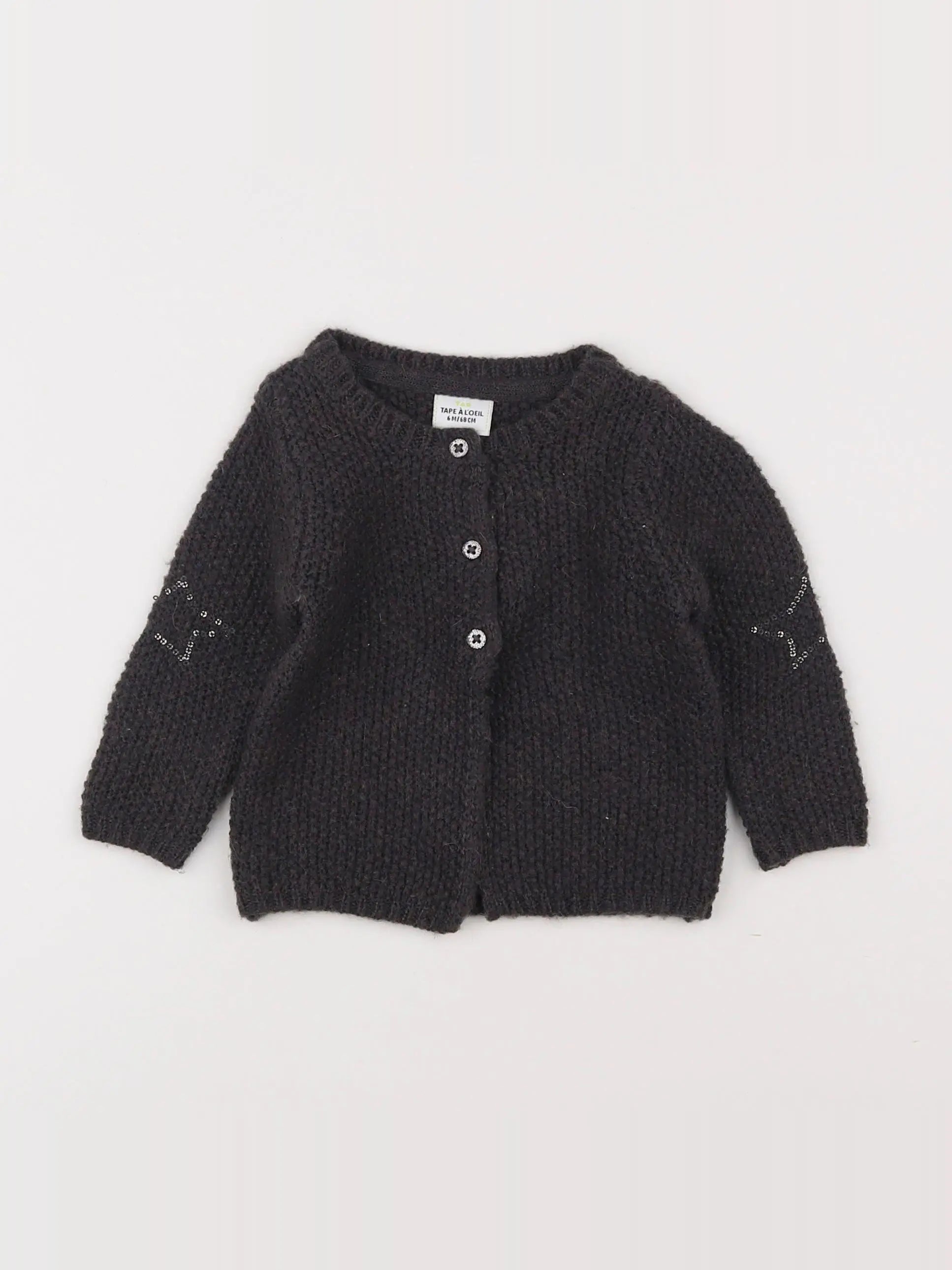 Tape à l'oeil - gilet gris - 6 mois