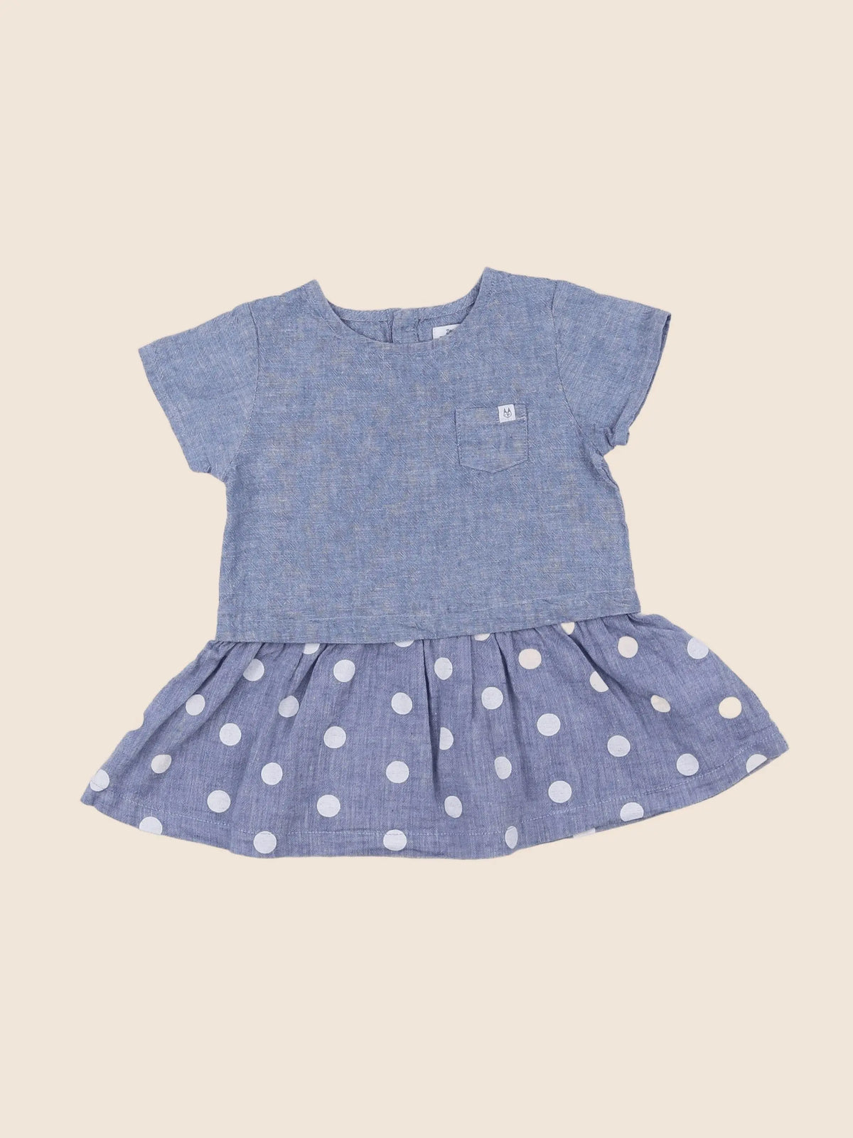 Zara - robe bleu - 6/9 mois