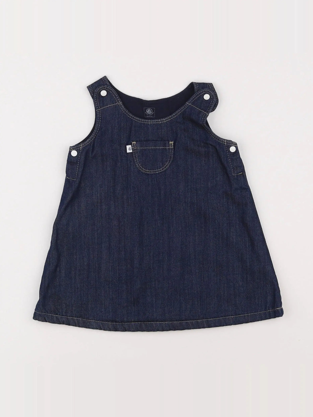 Petit Bateau - robe bleu - 6 mois