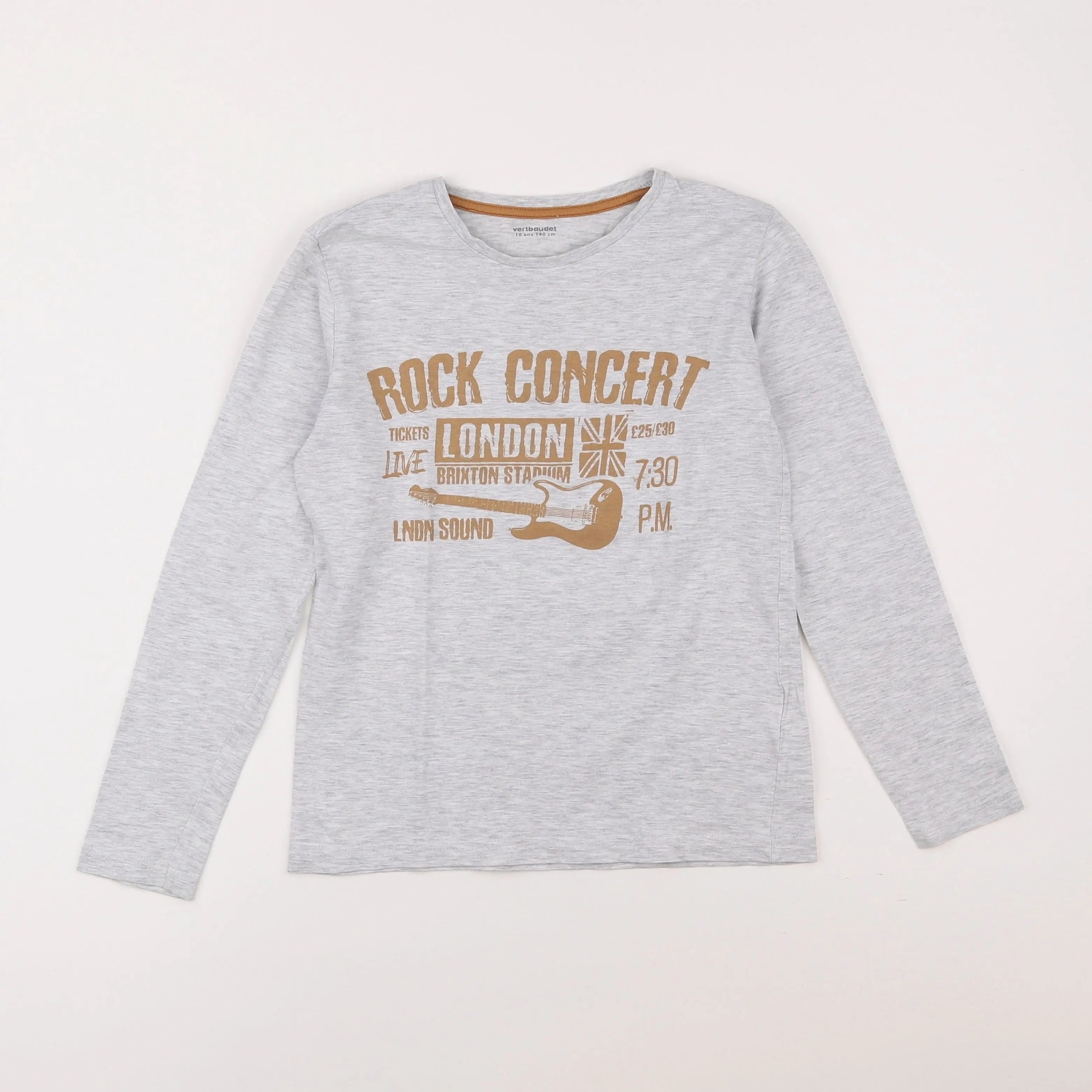 Vertbaudet - tee-shirt gris - 10 ans