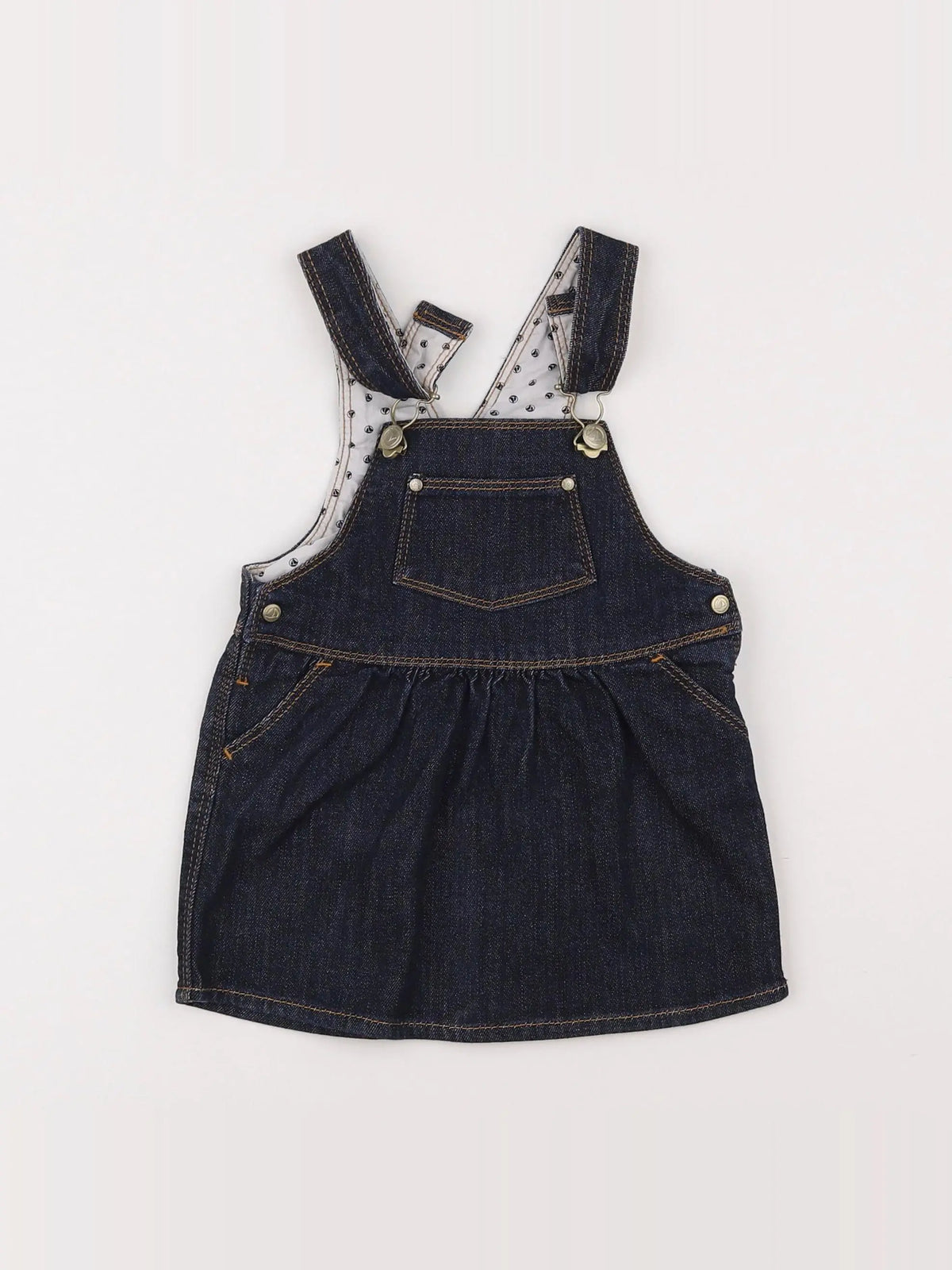 Petit Bateau - robe bleu - 12 mois