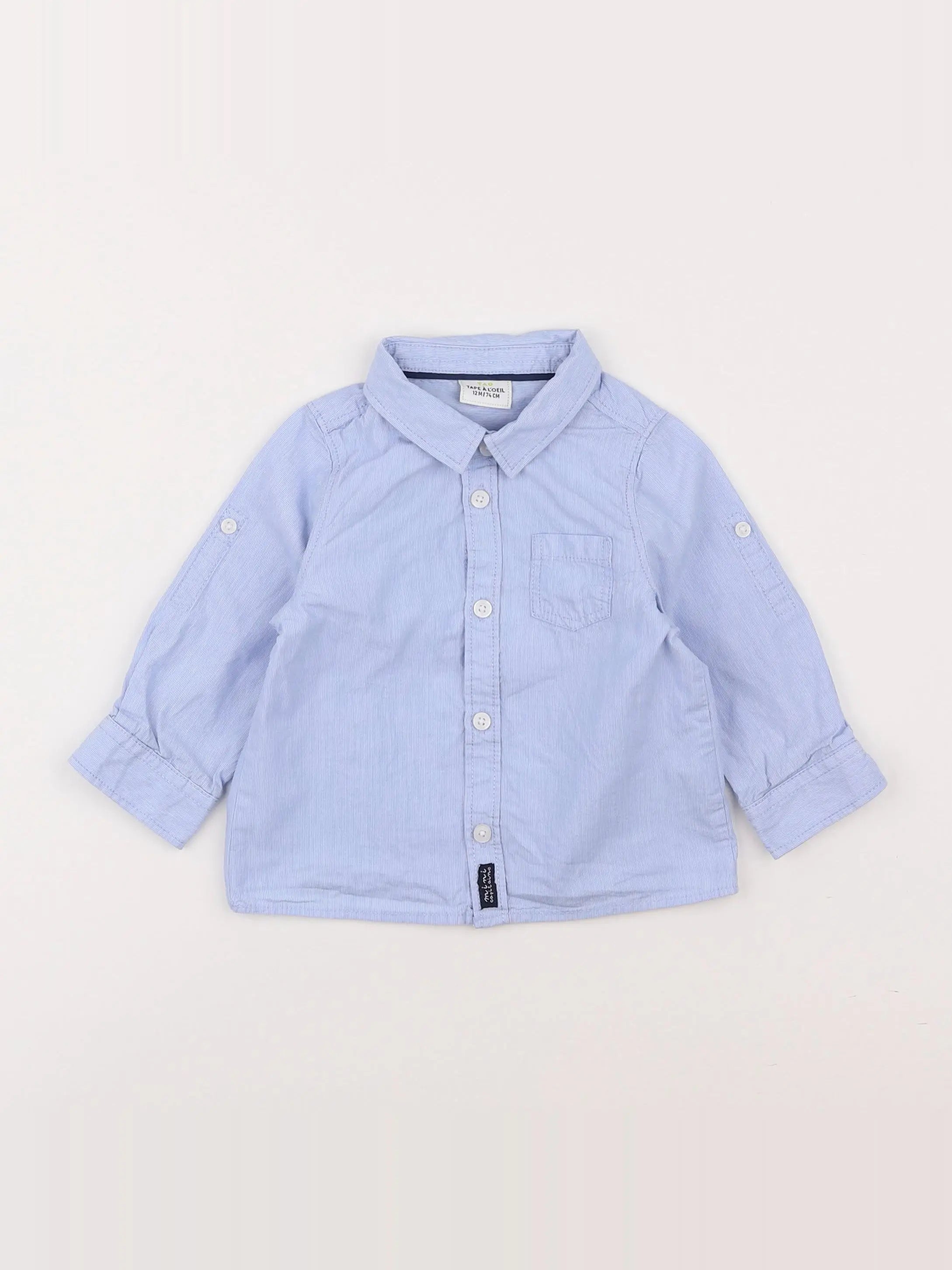 Tape à l'oeil - chemise bleu - 12 mois