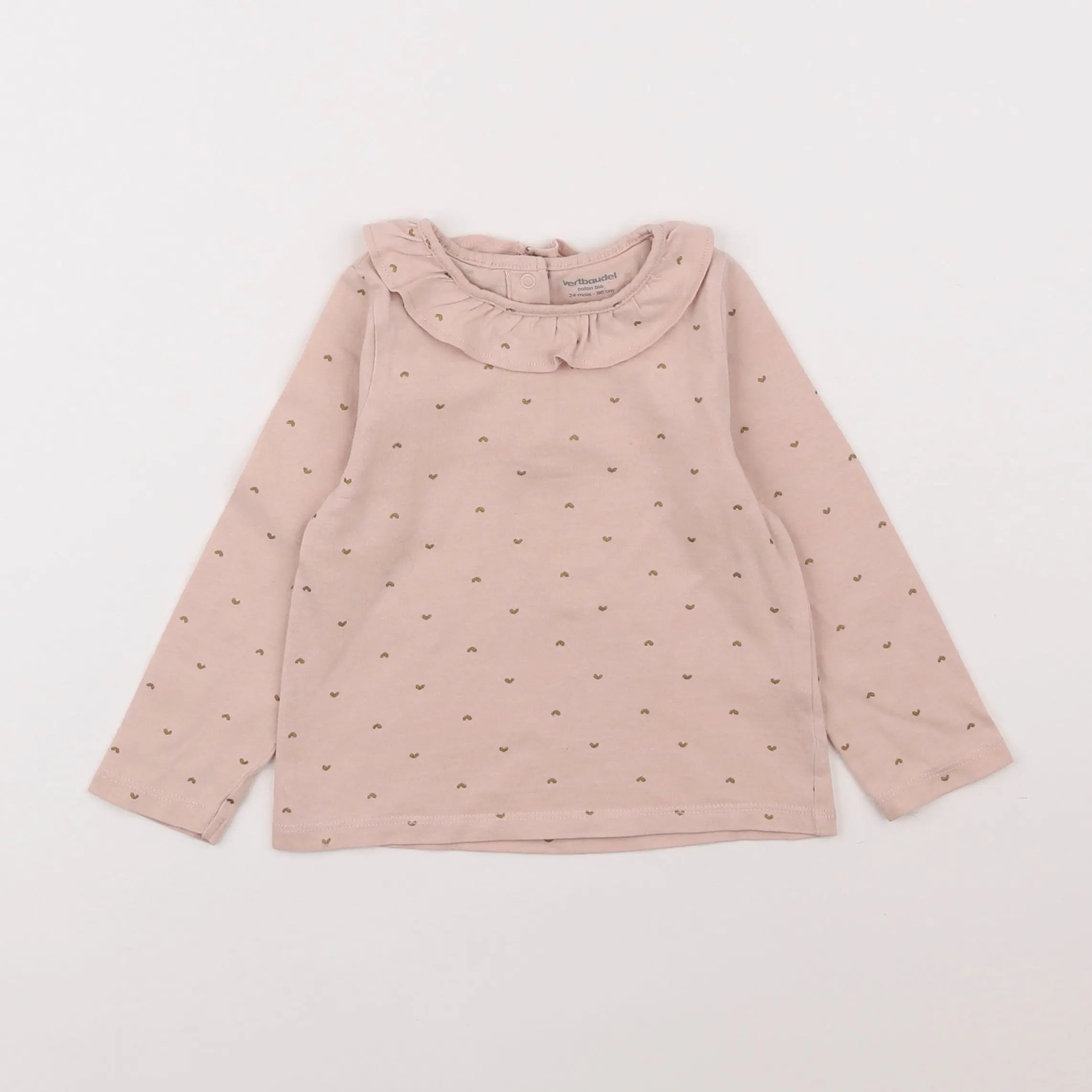 Vertbaudet - tee-shirt rose - 2 ans
