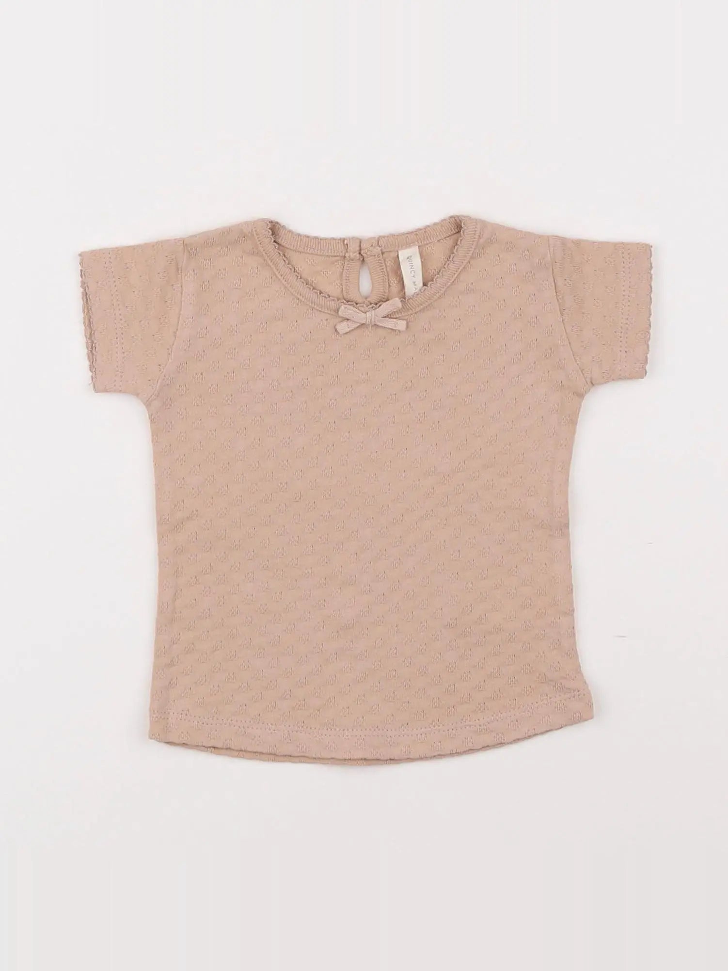 Quincy Mae - tee-shirt beige - 3/6 mois