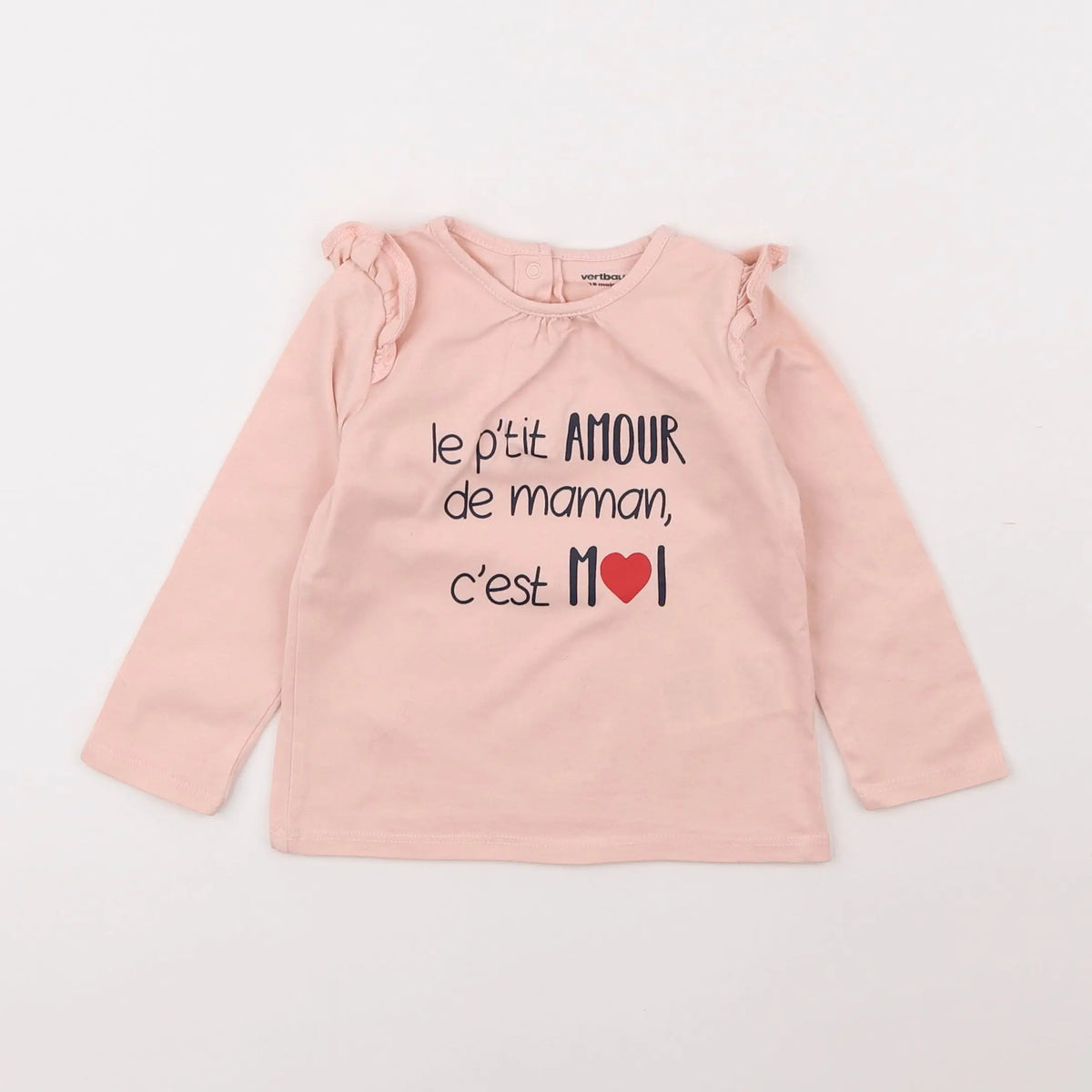 Vertbaudet - tee-shirt rose - 18 mois