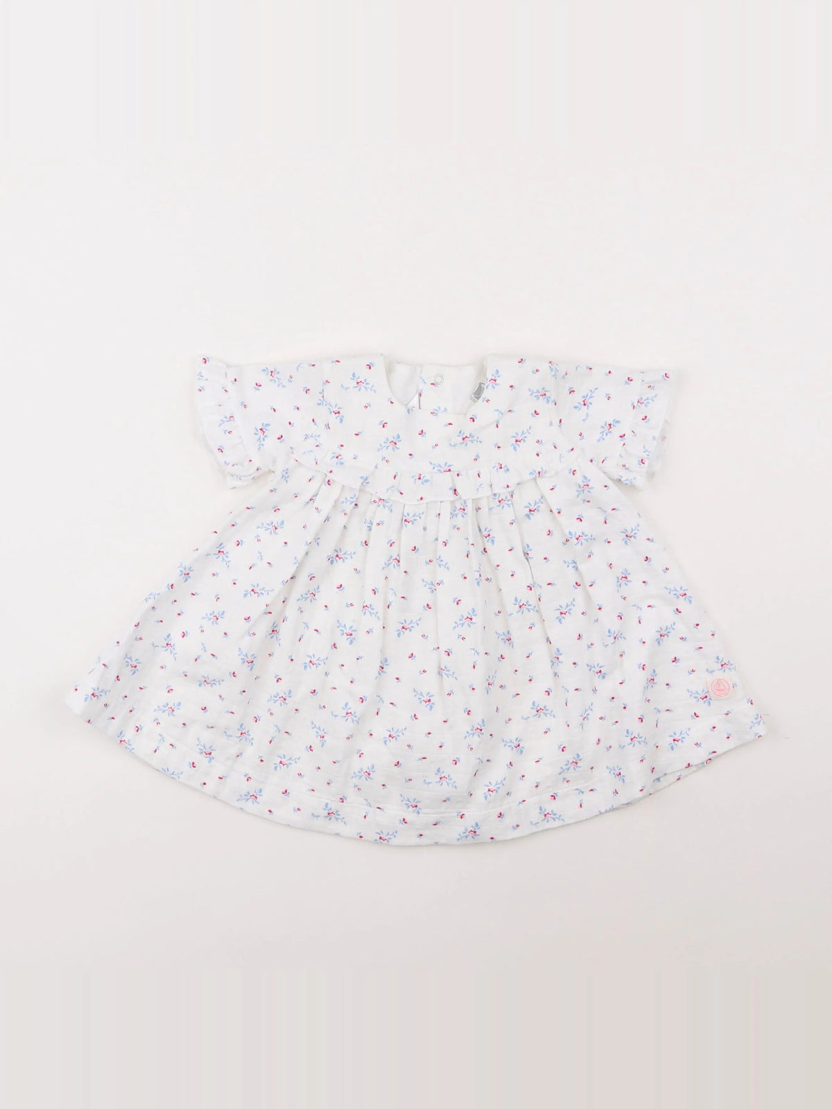 Petit Bateau - robe blanc - 12 mois