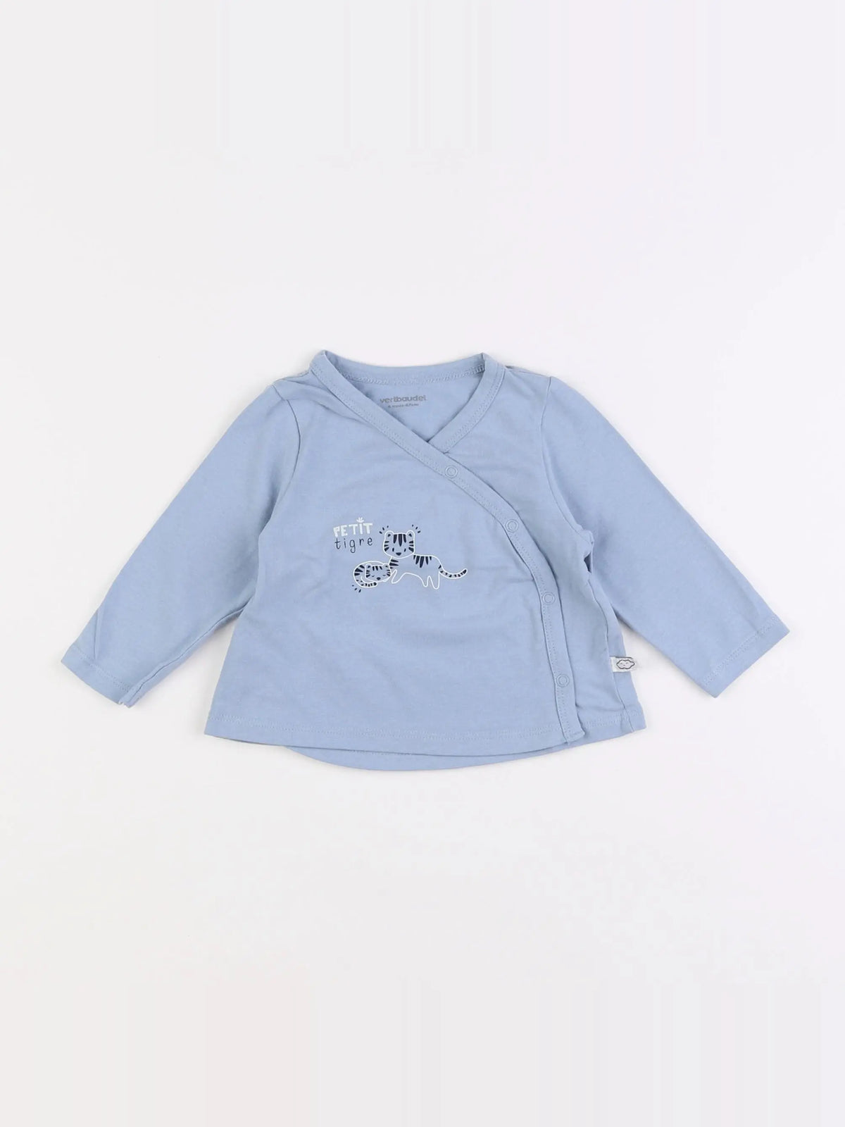 Vertbaudet - tee-shirt bleu - 6 mois