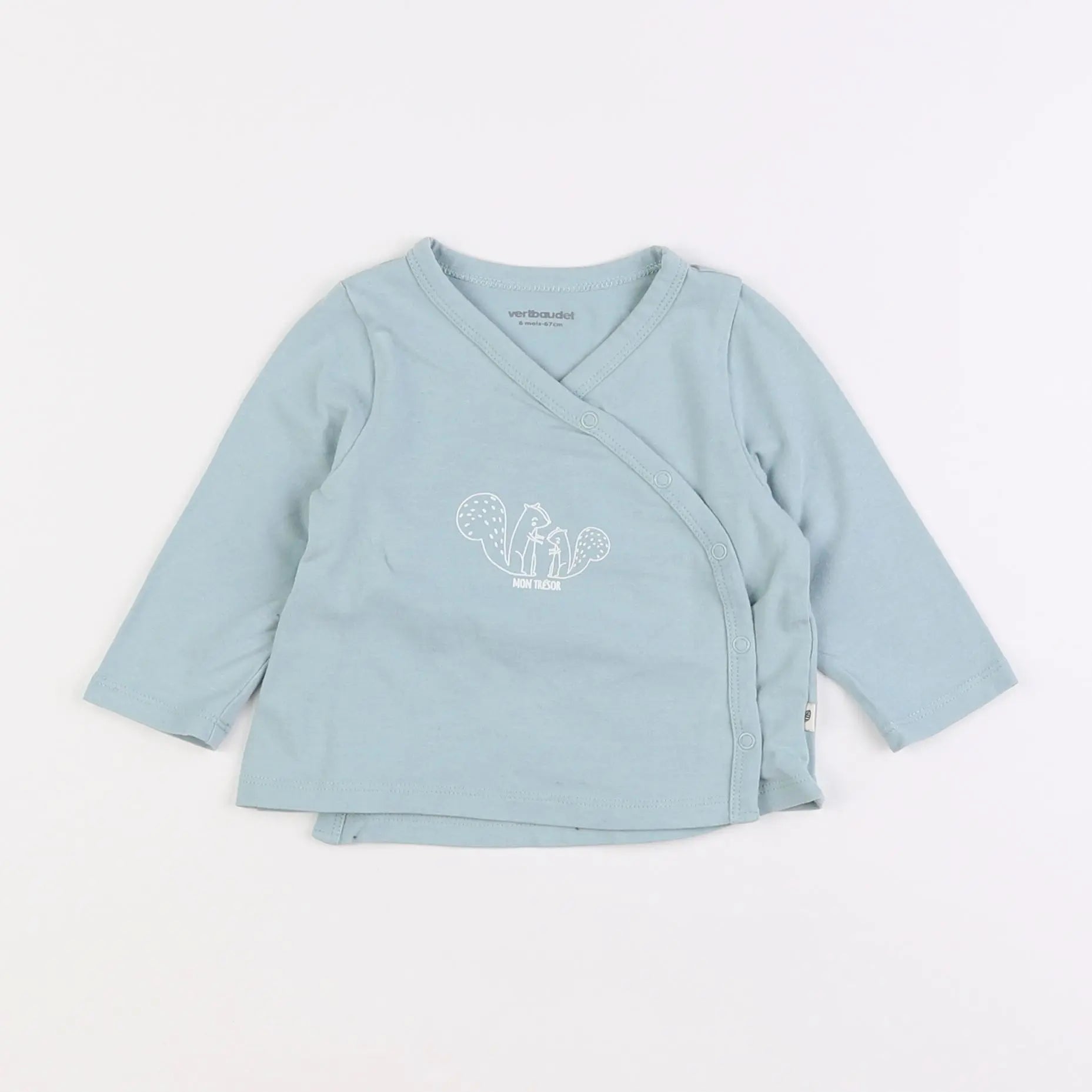 Vertbaudet - tee-shirt vert - 6 mois