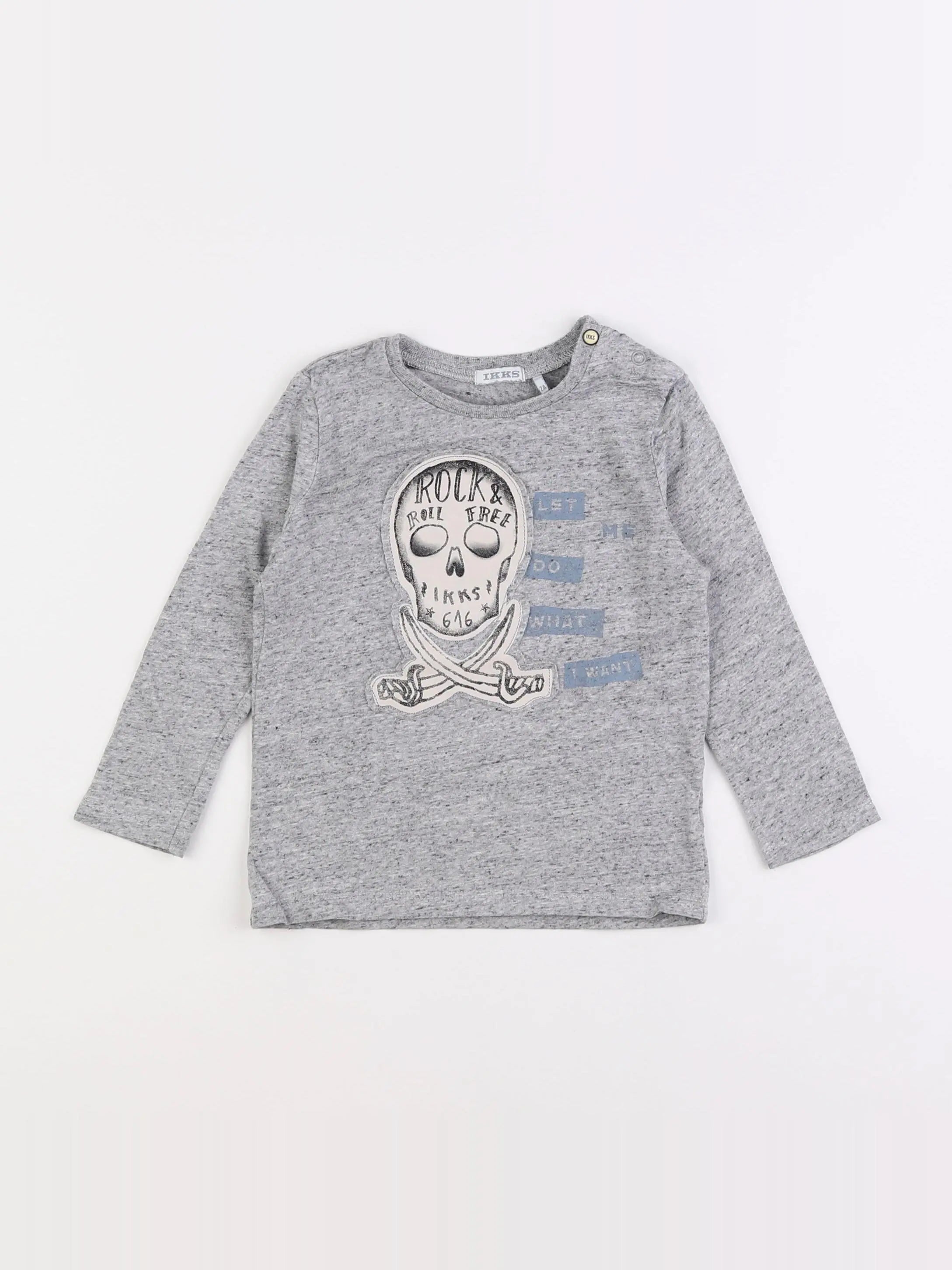 IKKS - tee-shirt gris - 2 ans