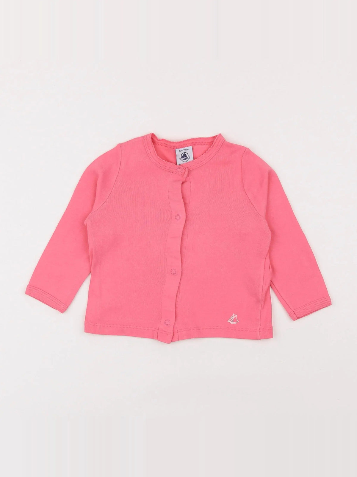 Petit Bateau - tee-shirt rose - 12 mois
