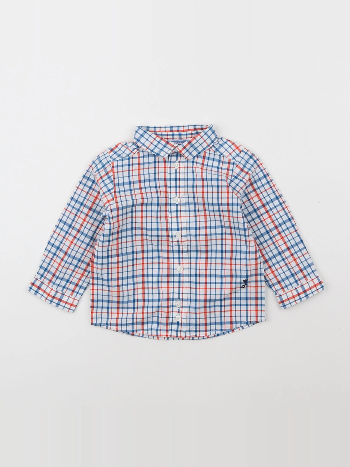 Jacadi - chemise blanc, bleu - 12 mois