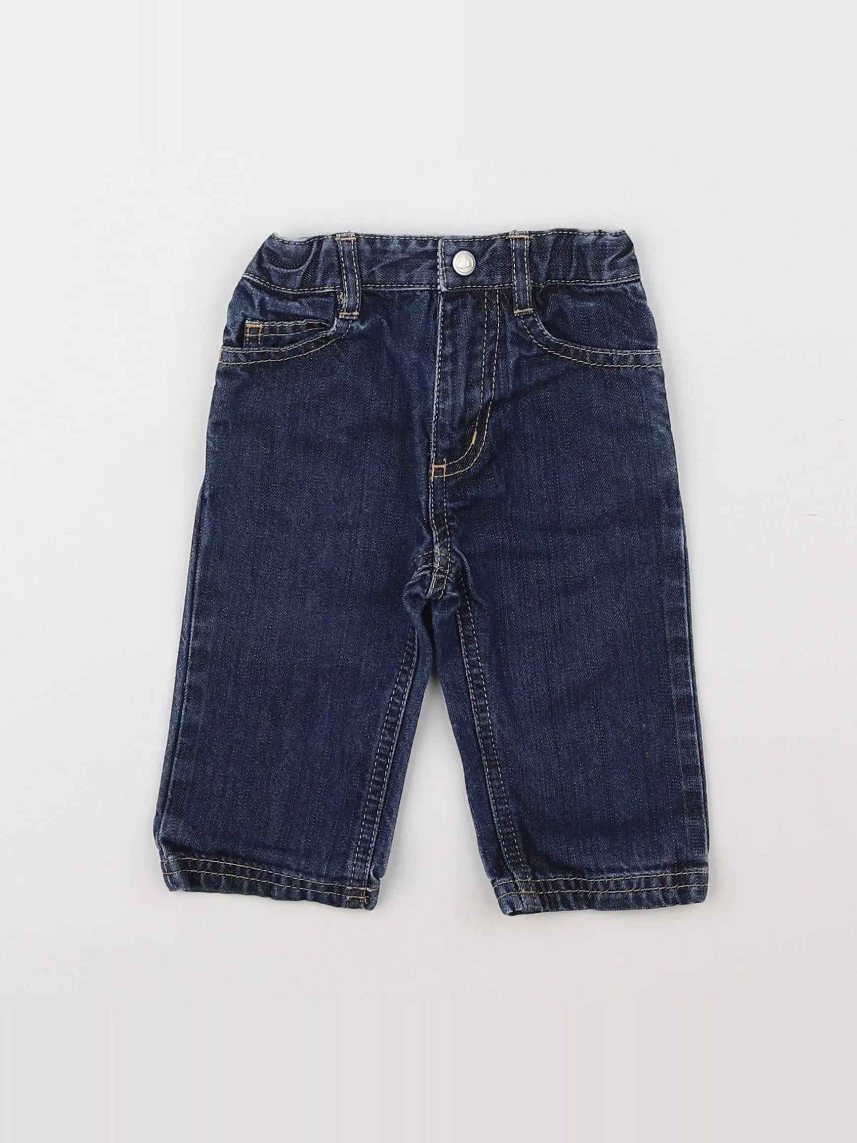 Petit Bateau - jean bleu - 6 mois