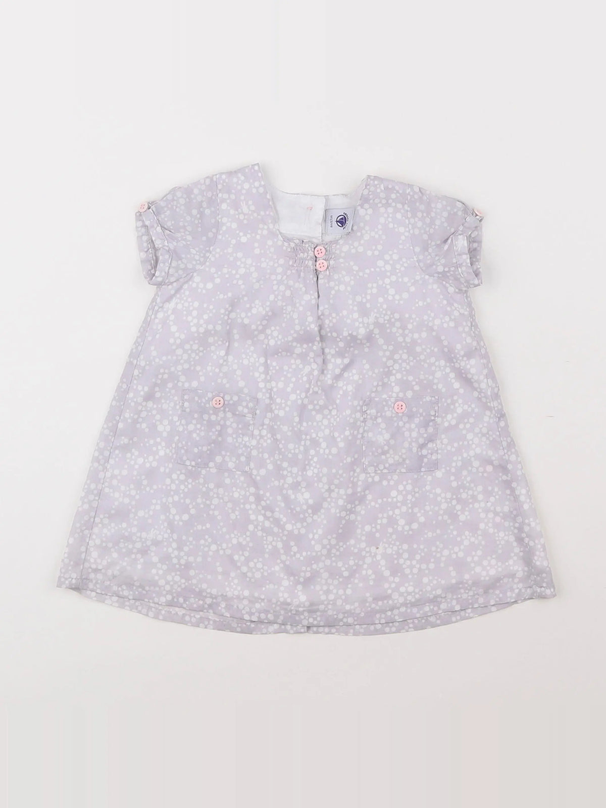 Petit Bateau - robe gris - 6 mois