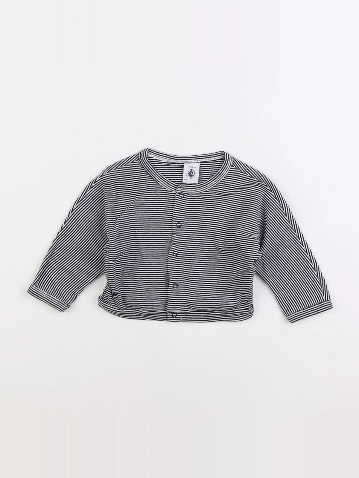 Petit Bateau - tee-shirt bleu - 6 mois