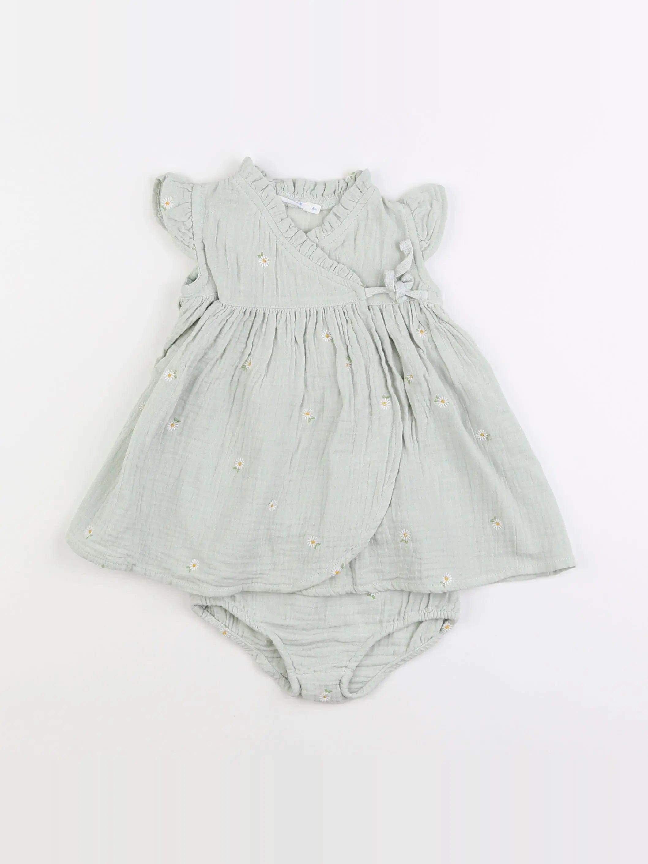 Boutchou - robe vert - 6 mois