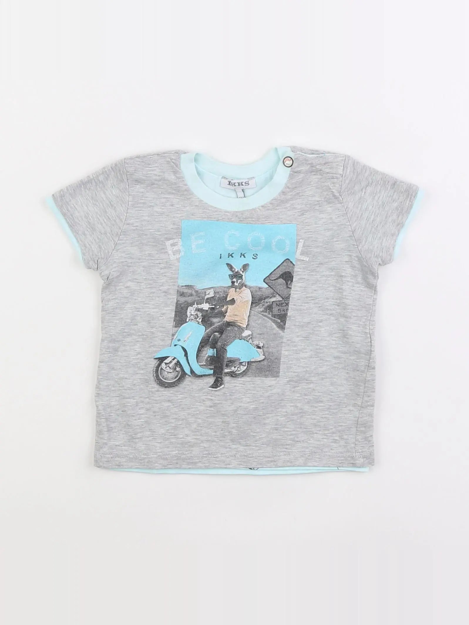 IKKS - tee-shirt gris - 6 mois