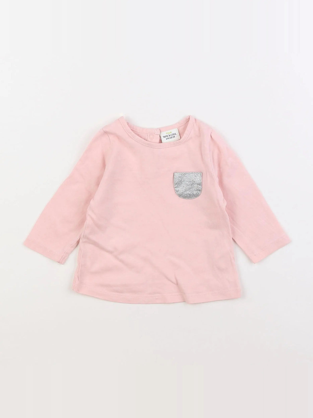 Vertbaudet - tee-shirt rose - 6 mois
