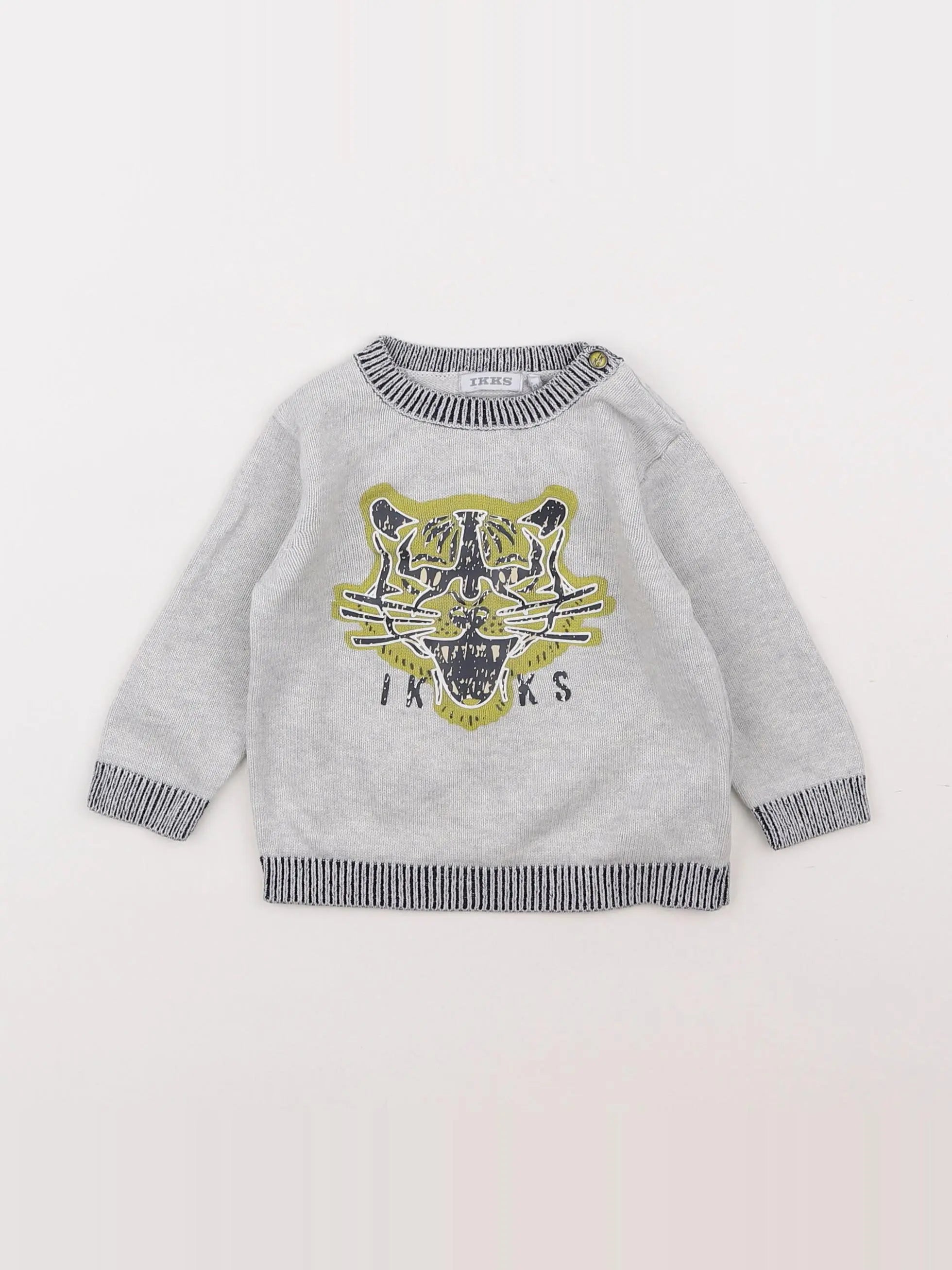 IKKS - pull gris - 6 mois