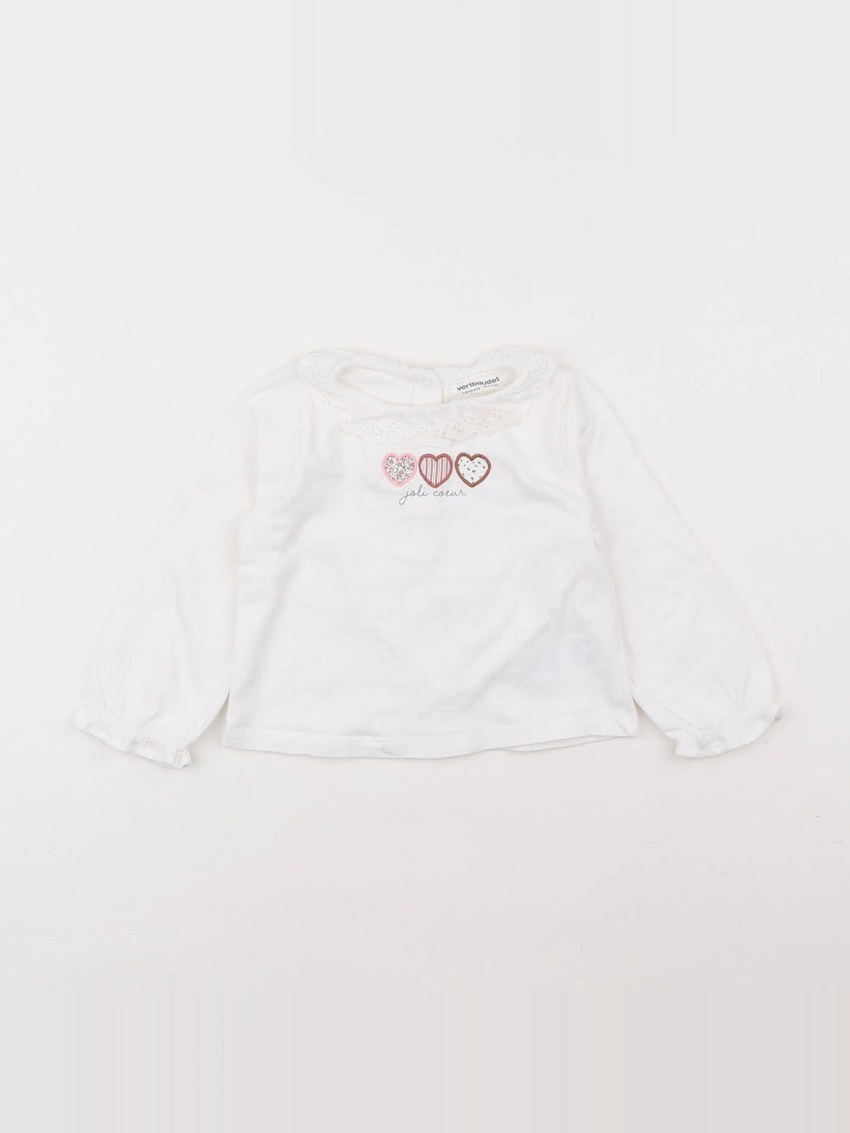 Vertbaudet - tee-shirt blanc - 18 mois