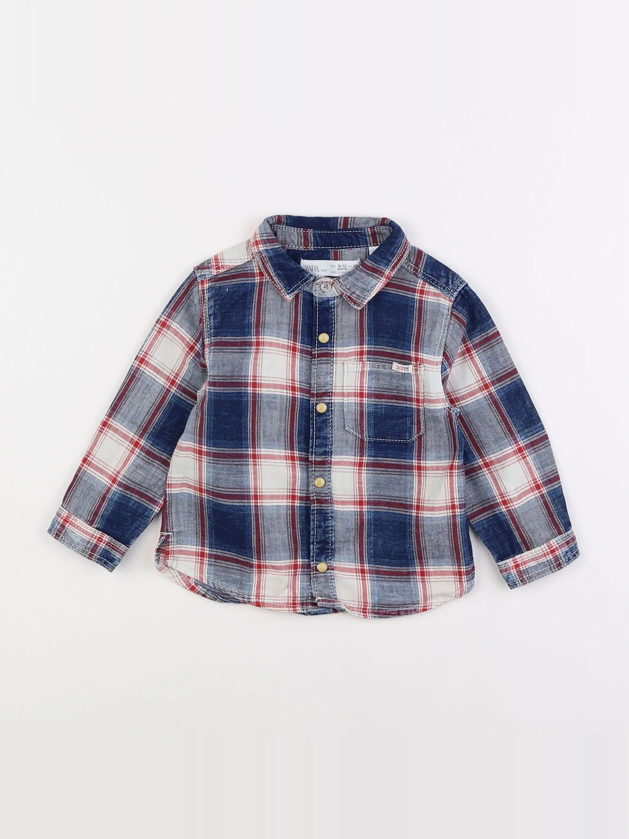 Zara - chemise bleu - 9/12 mois