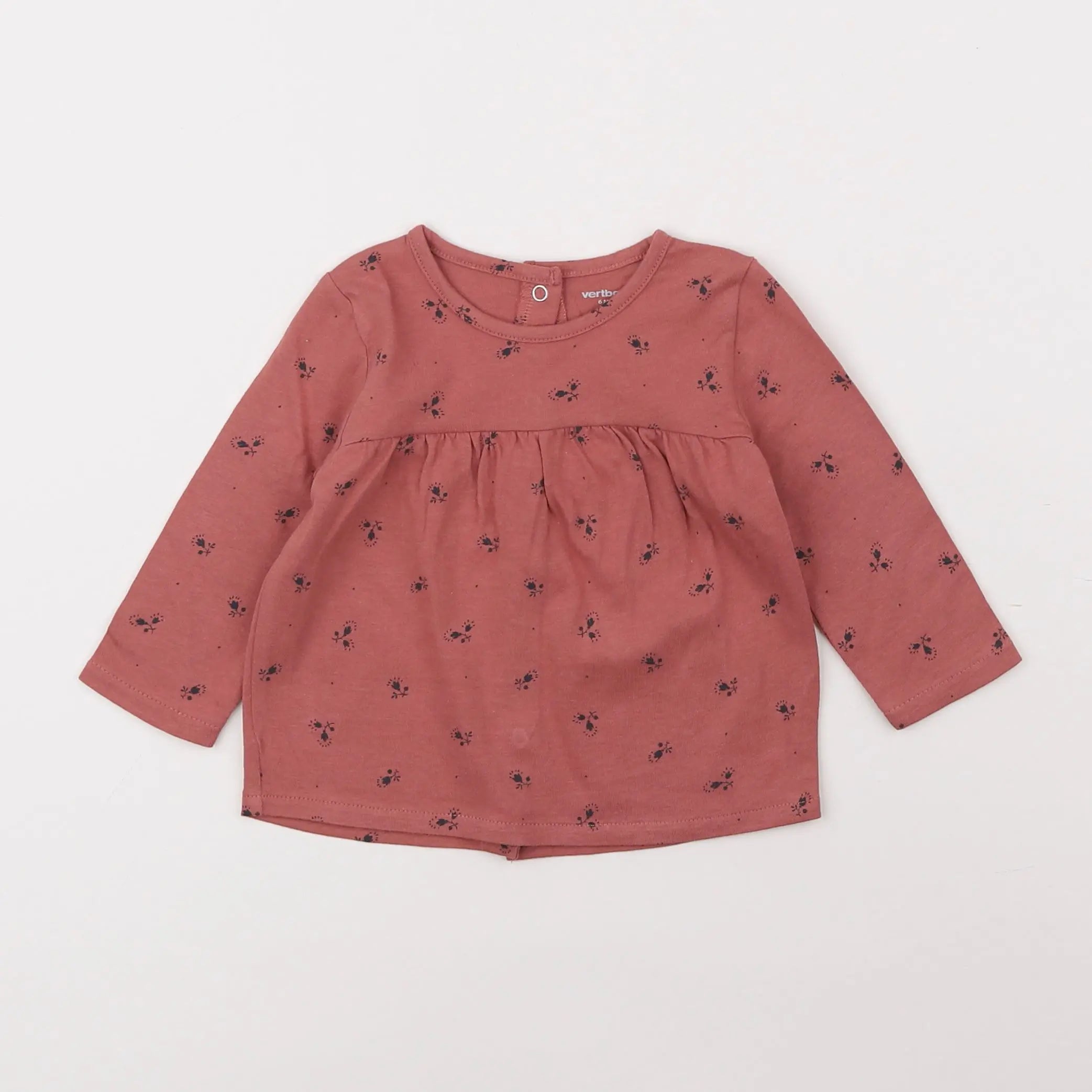 Vertbaudet - tee-shirt rose - 6 mois