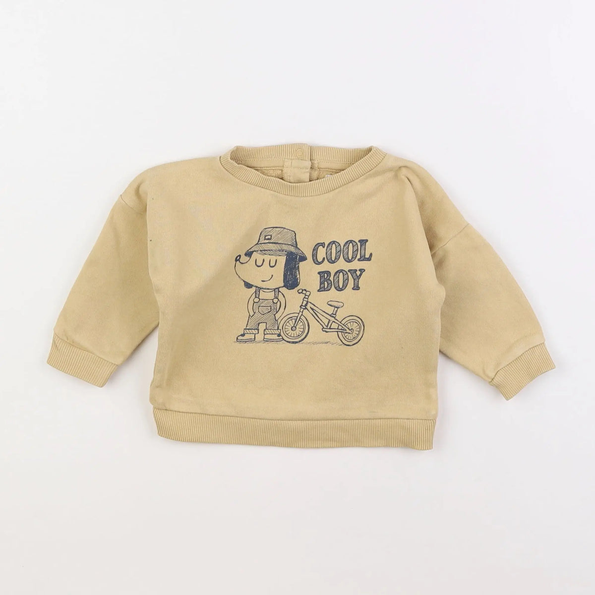 Vertbaudet - sweat jaune - 6 mois