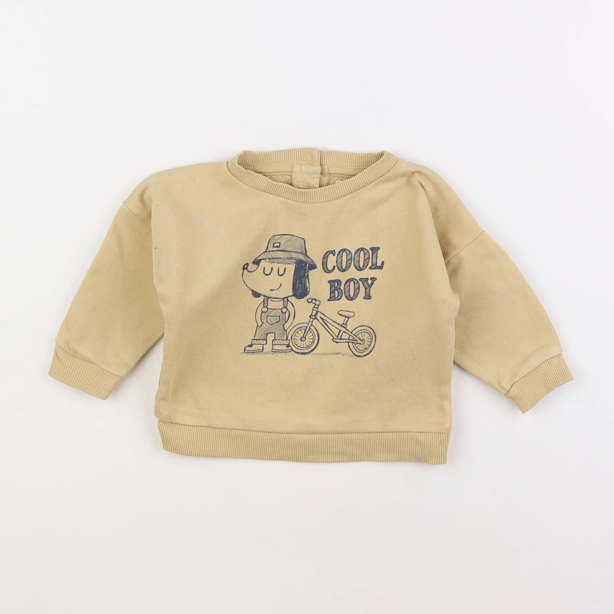 Vertbaudet - sweat jaune - 6 mois