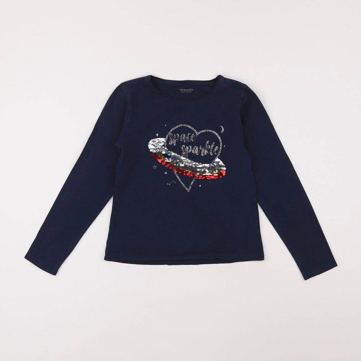 Vertbaudet - tee-shirt bleu - 8 ans