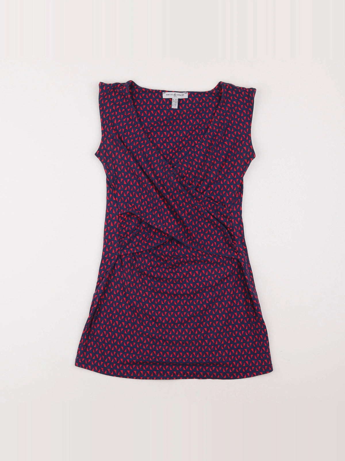 Envie de fraise - tee-shirt grossesse bleu, rouge - 34 à 36
