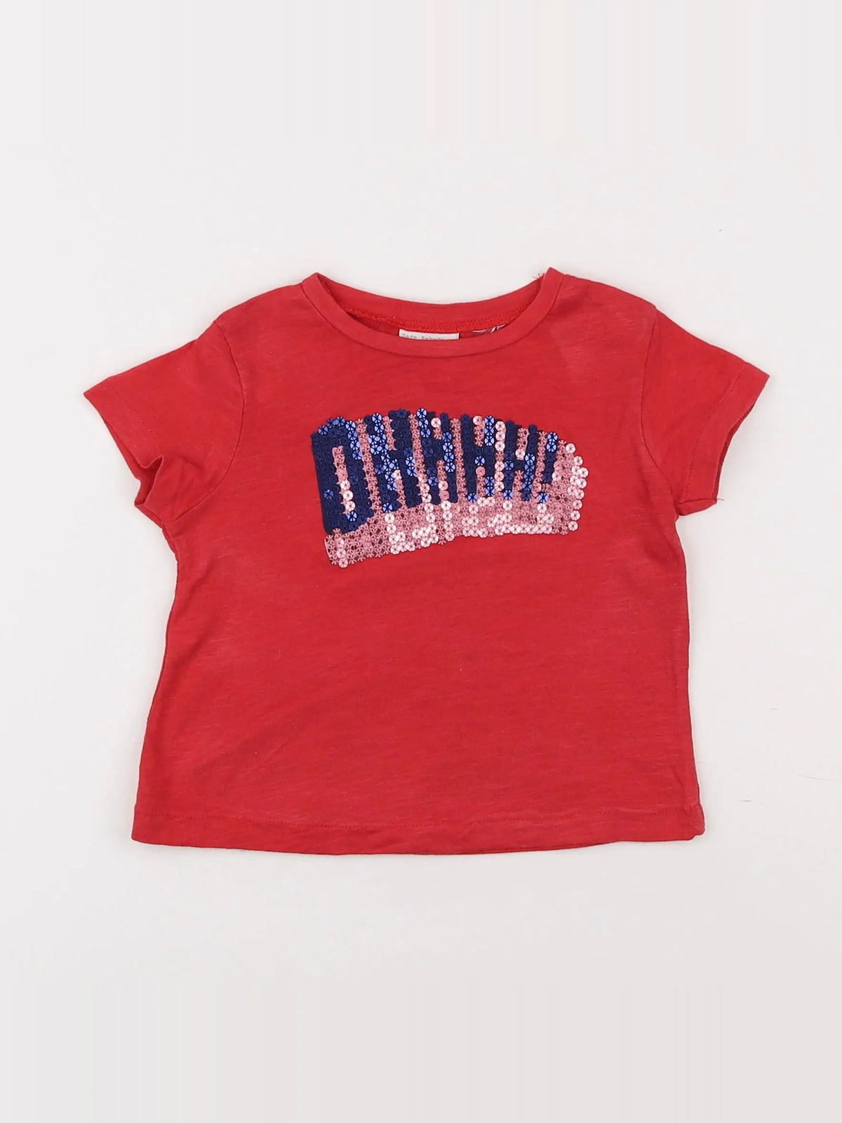 Zara - tee-shirt rouge - 6/9 mois
