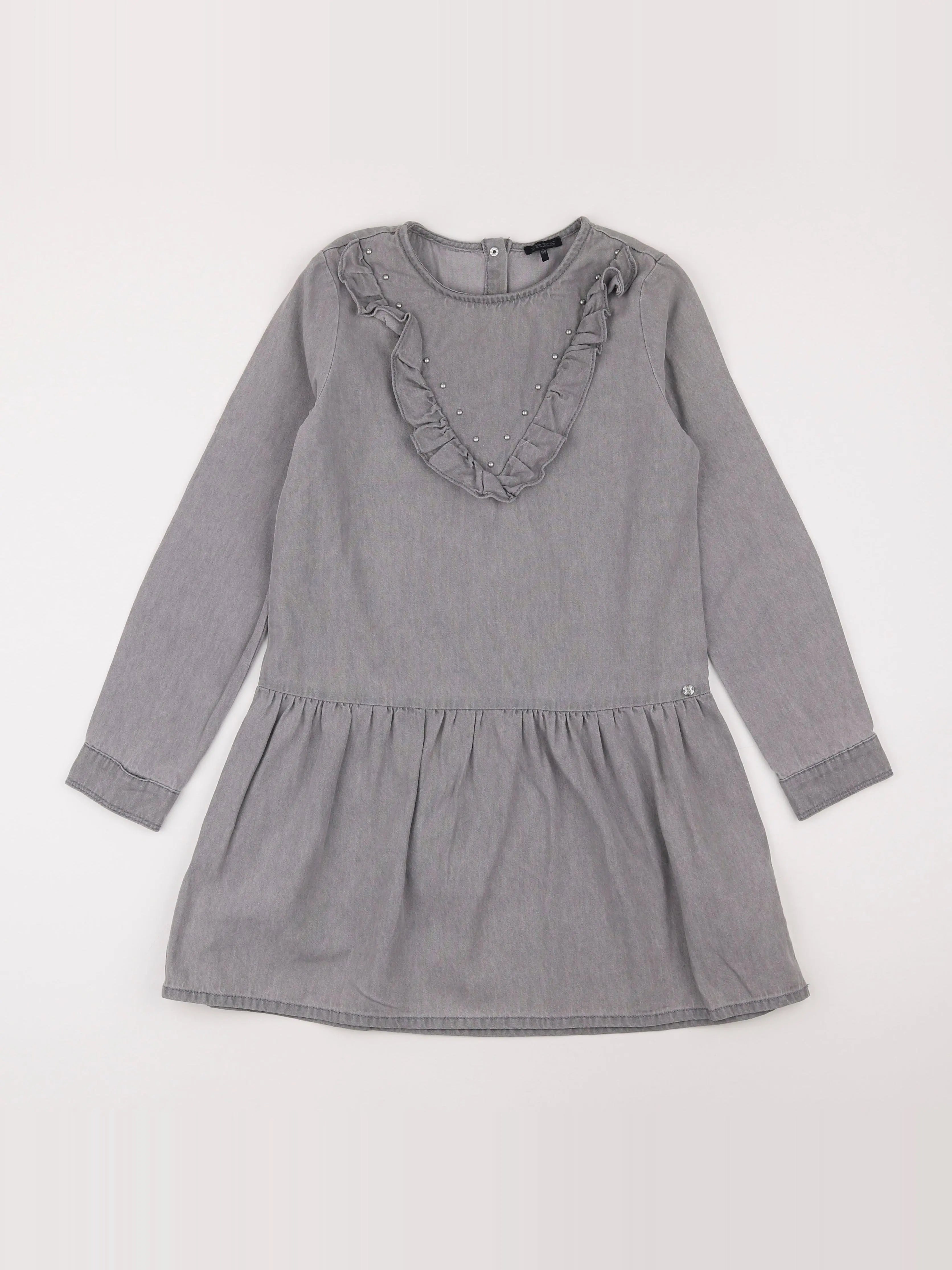 IKKS - robe gris - 10 ans