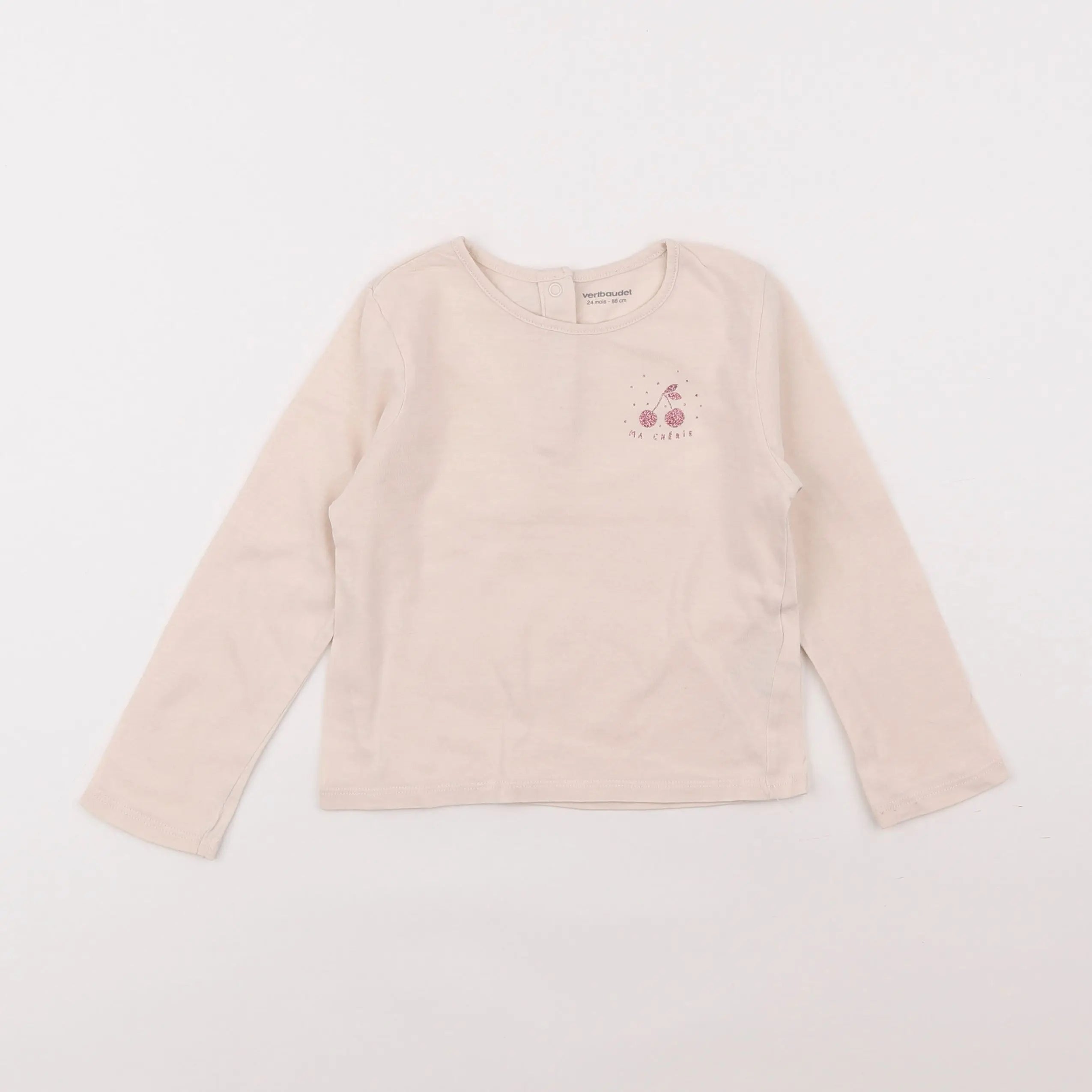 Vertbaudet - tee-shirt rose - 2 ans