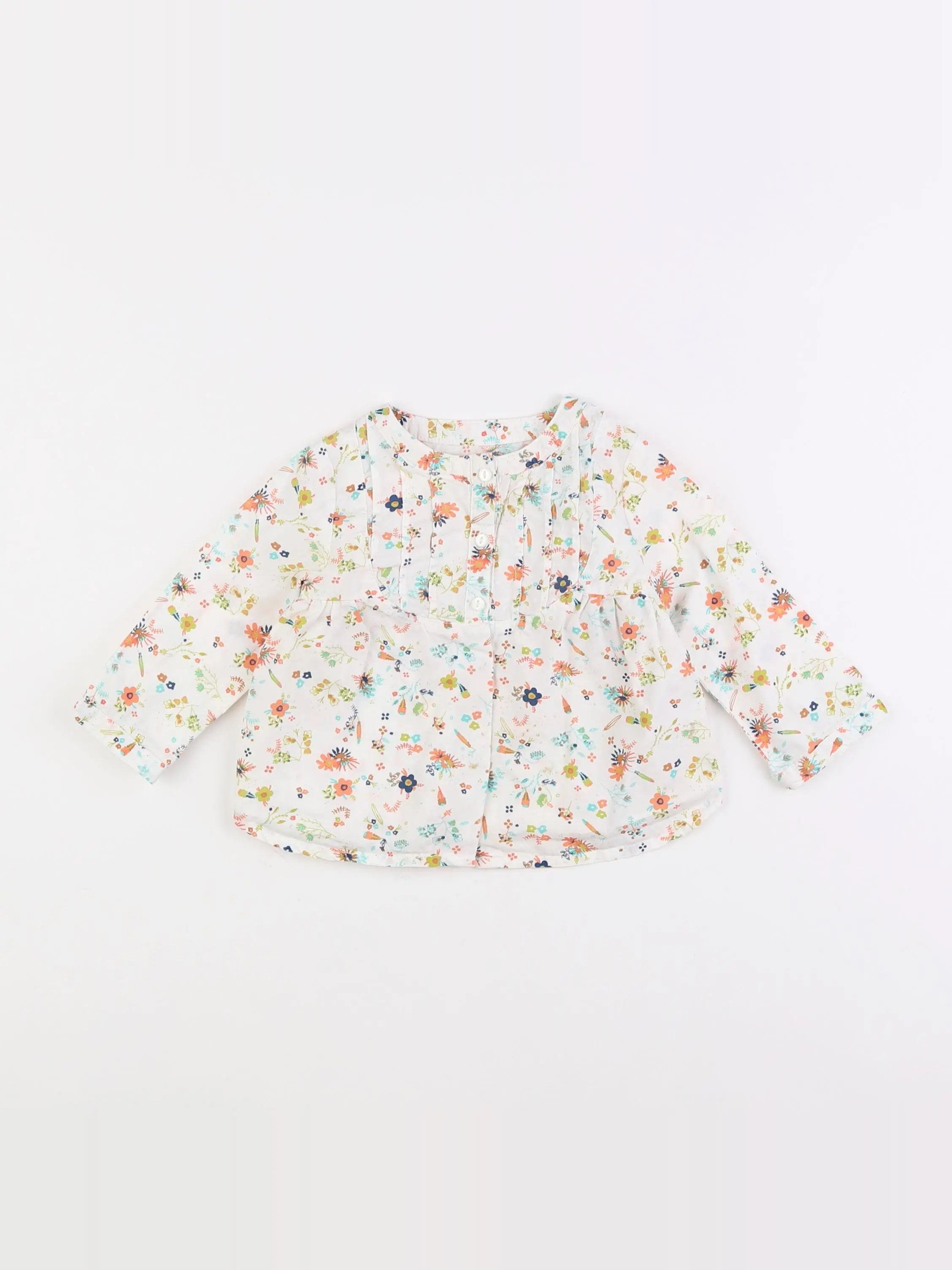 Vertbaudet - blouse multicolore - 9 mois