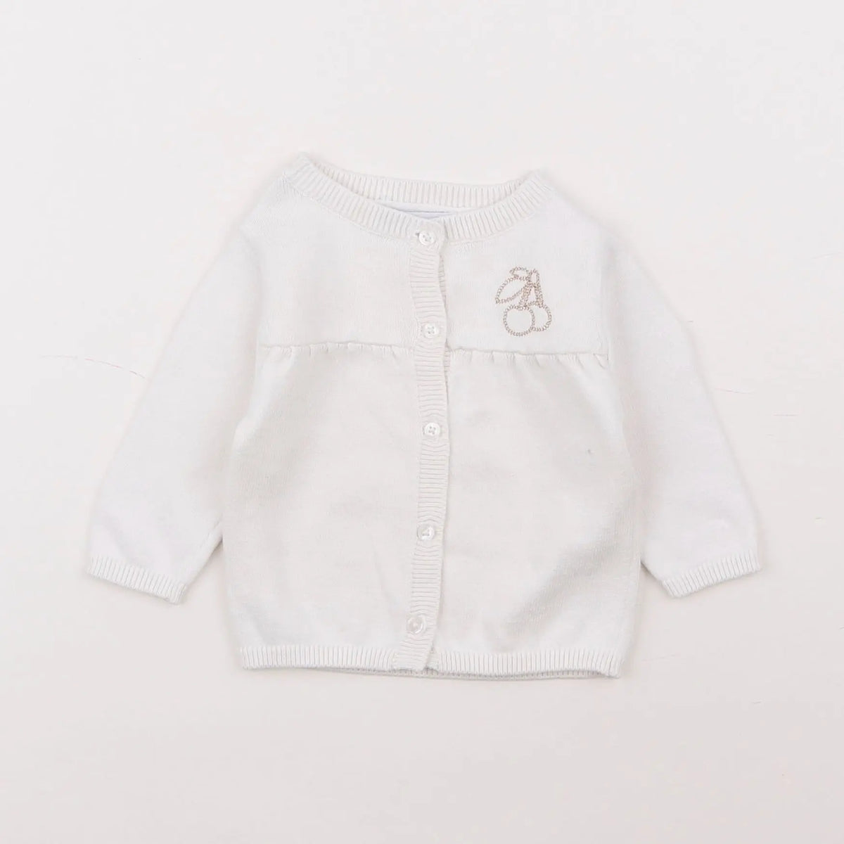 Vertbaudet - gilet blanc - 3 mois