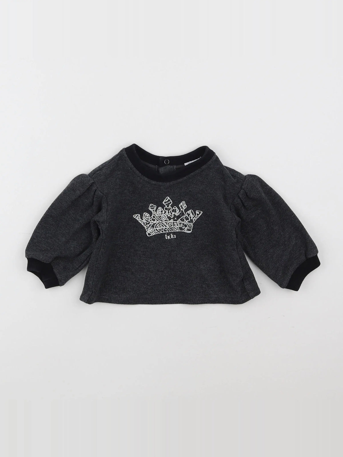 IKKS - sweat gris - 12 mois