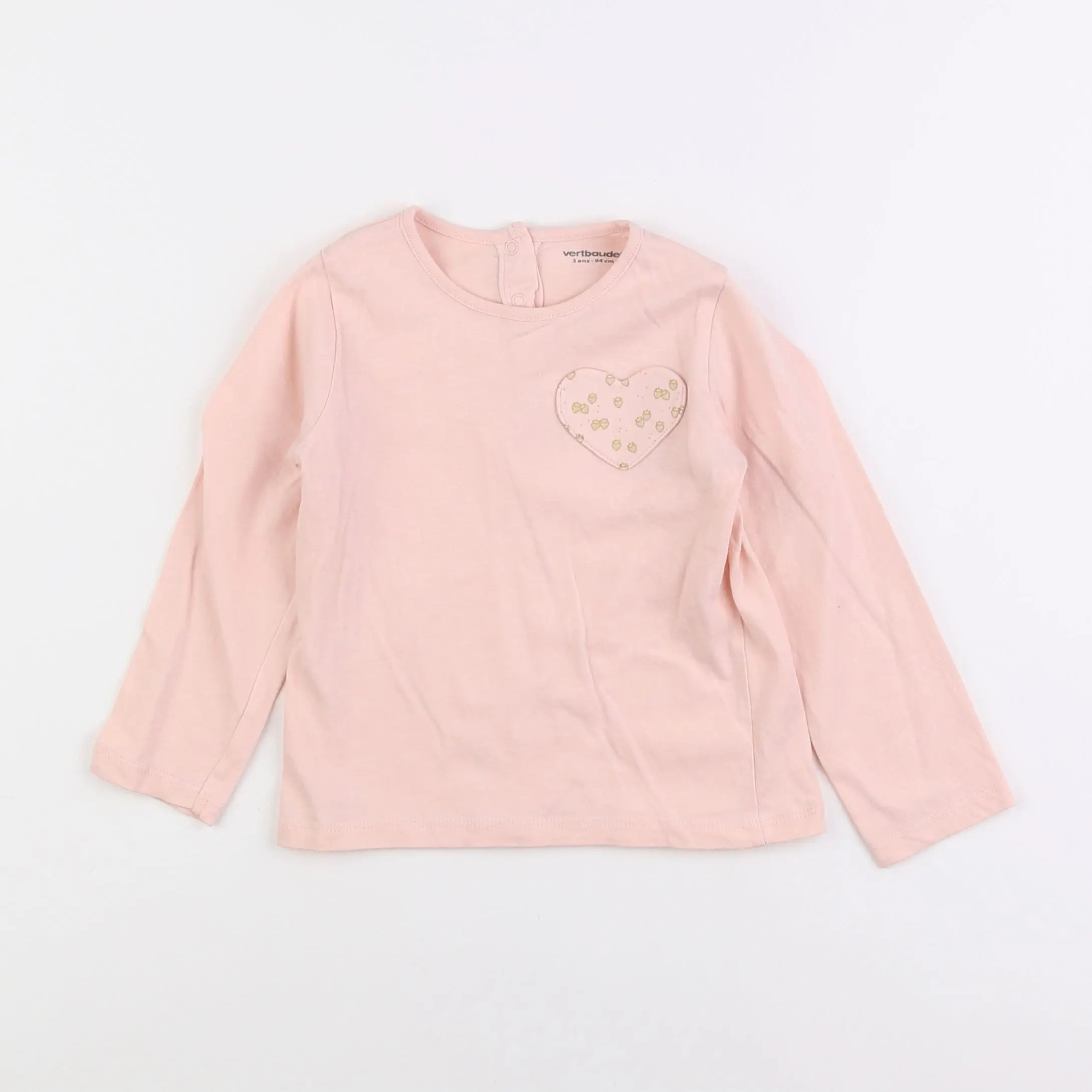 Vertbaudet - tee-shirt rose - 3 ans