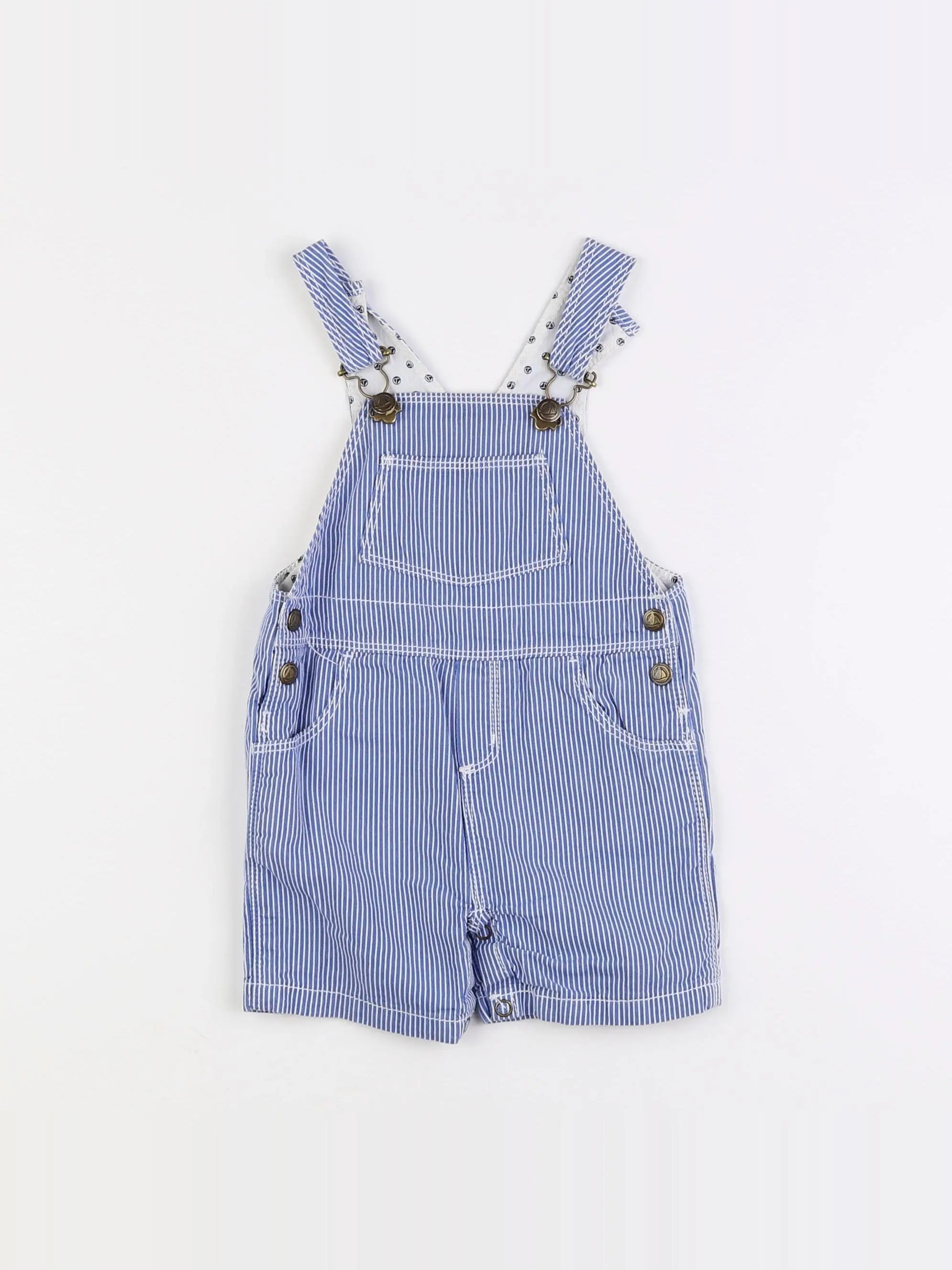 Petit Bateau - salopette bleu - 6 mois