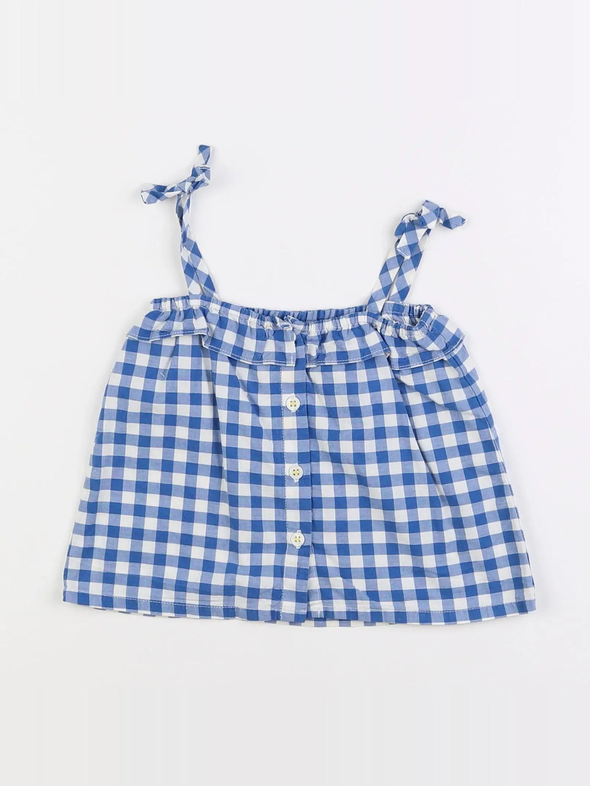 Petit Bateau - blouse bleu - 12 mois